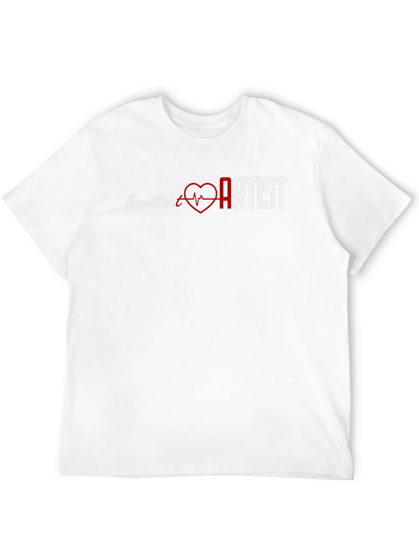 Black Heartbeat Artist T-Shirt view 12