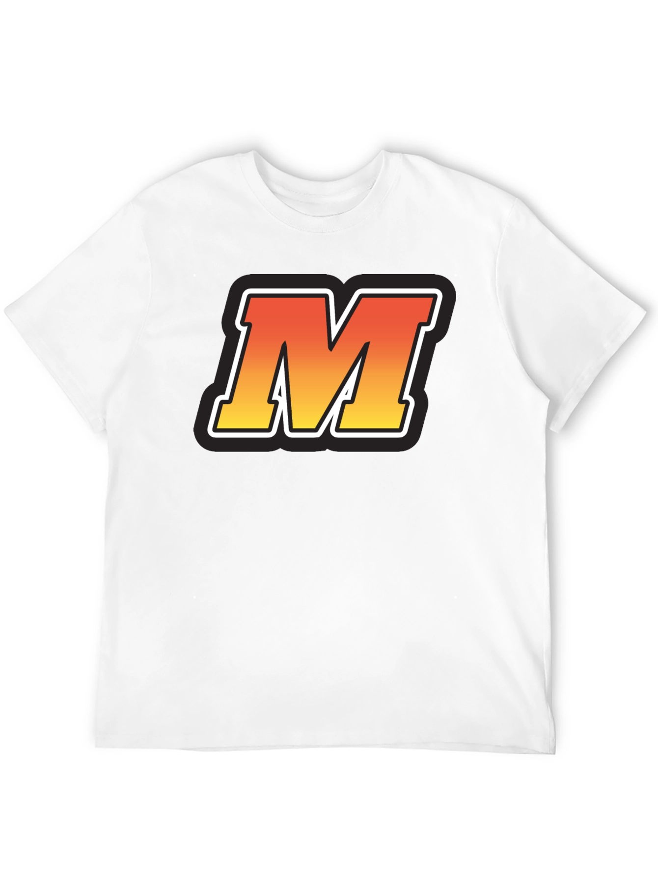 Black Bold 'M' Graphic Black T-Shirt view 12