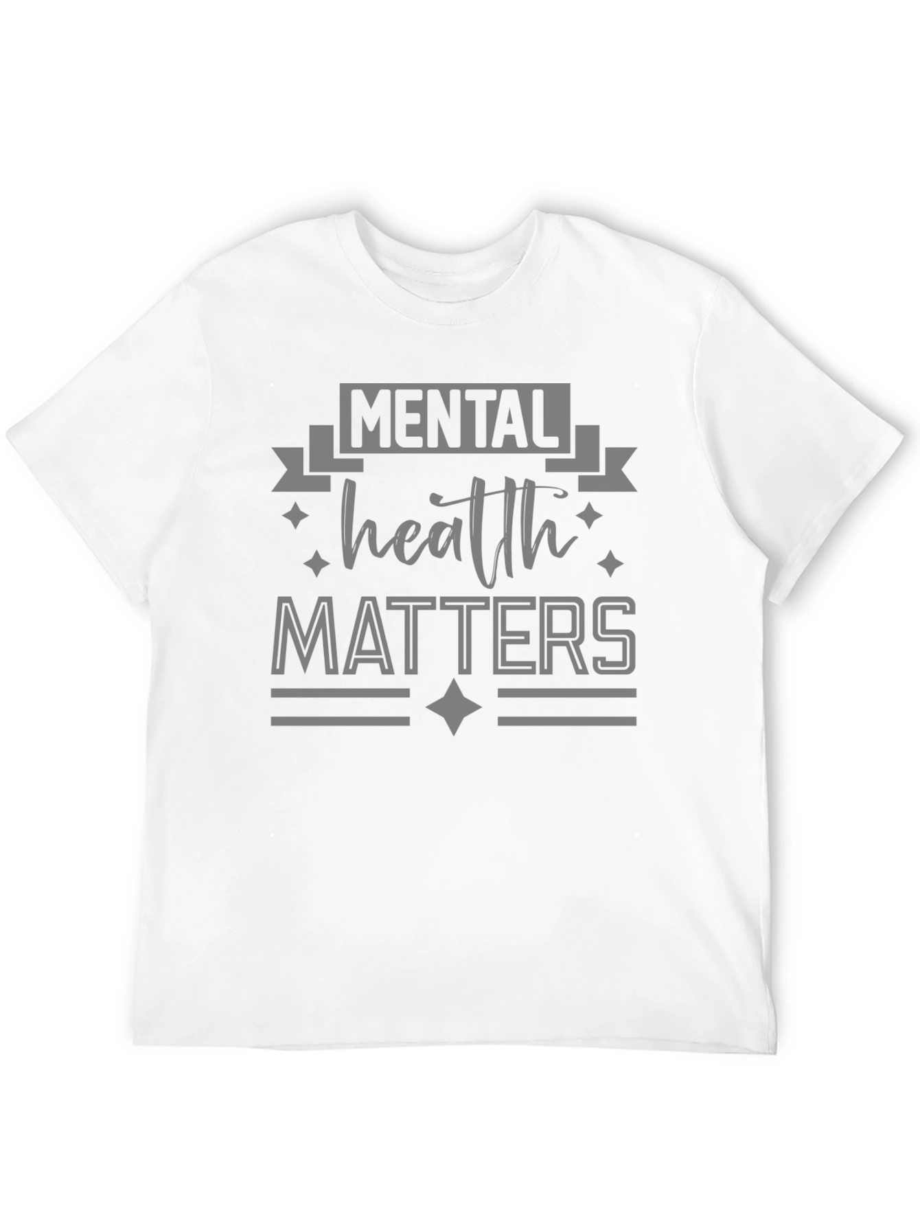 Black Mental Health Matters Graphic Tee - Black Cotton T-Shirt view 12