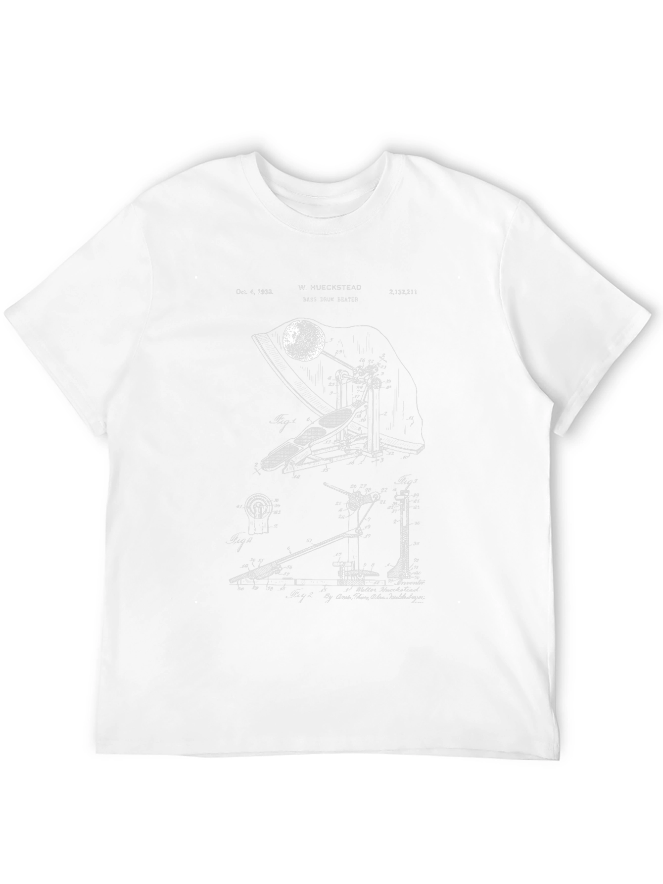 Black Vintage Blueprint T-Shirt view 12