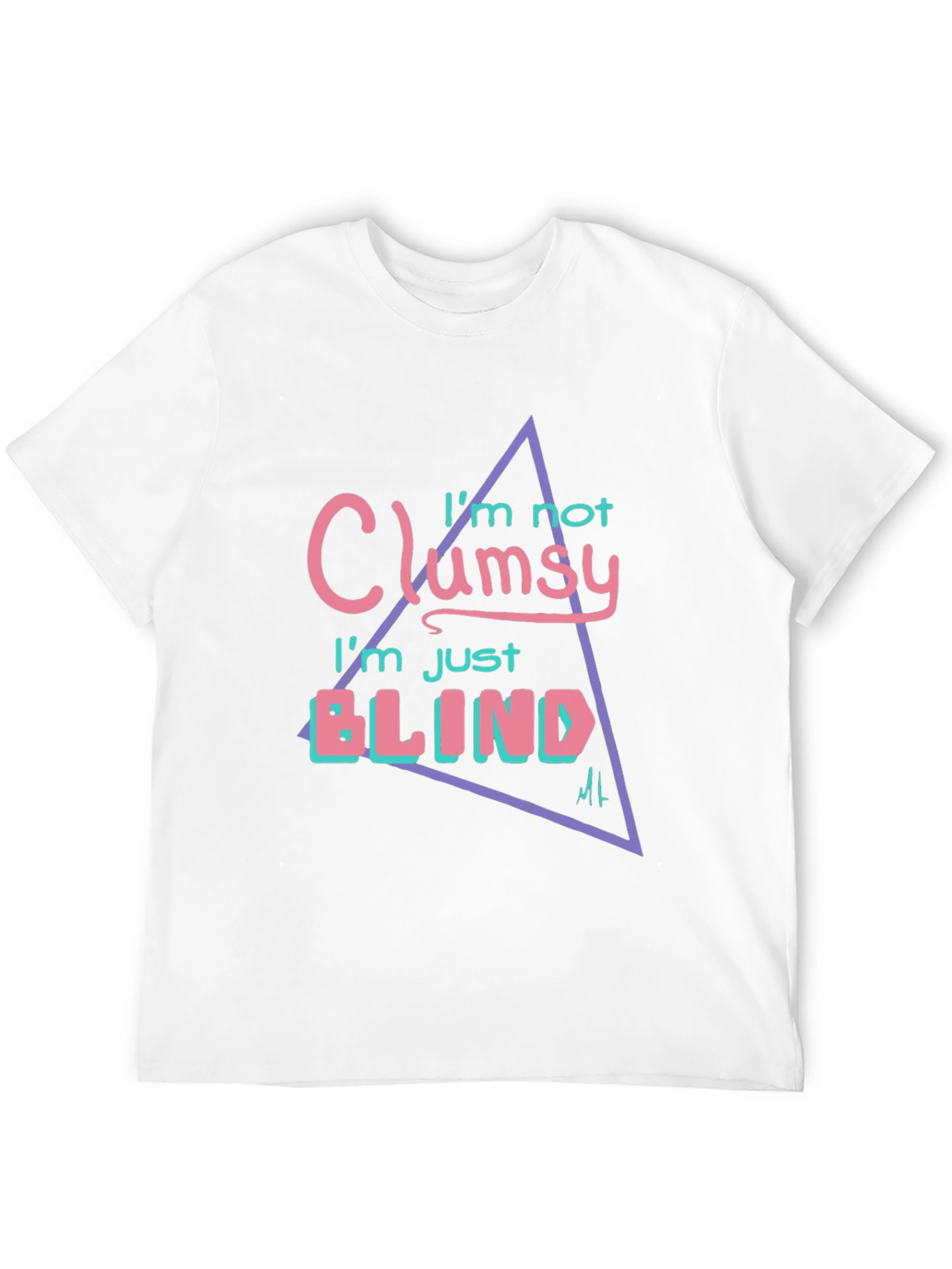 Black Clumsy? Tee: Funny Graphic Print T-Shirt view 12