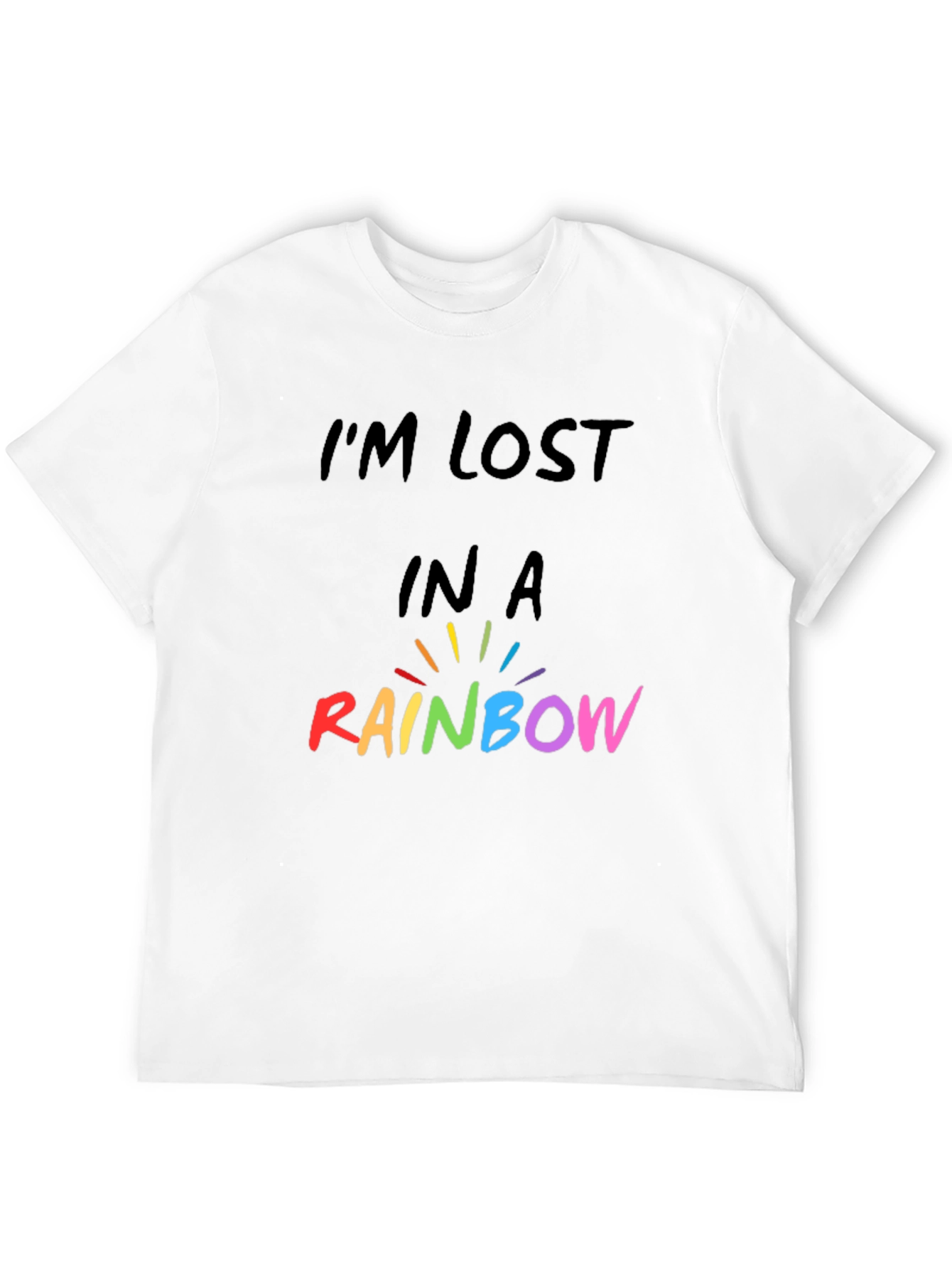 Black Rainbow Graphic Tee - Men's Black T-Shirt view 12