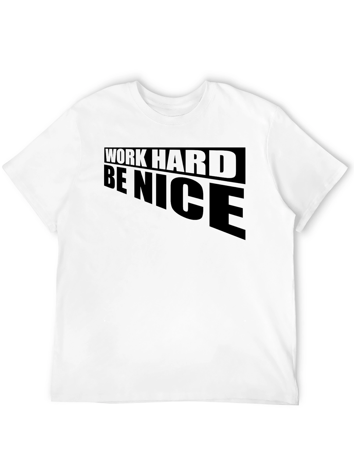 Black Work Hard Be Nice Graphic T-Shirt view 12
