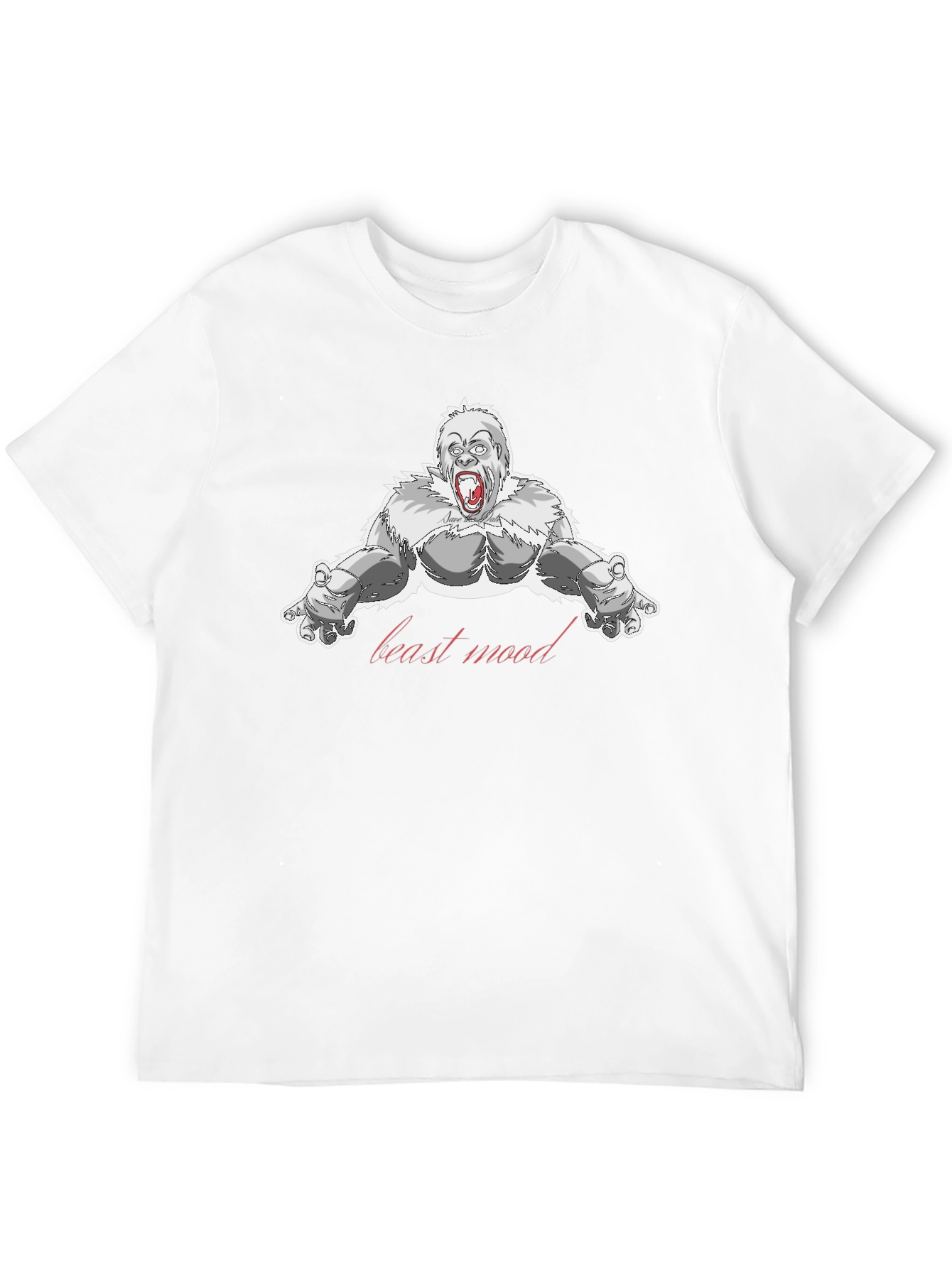 Black Beast Mood Gorilla Graphic T-Shirt view 12