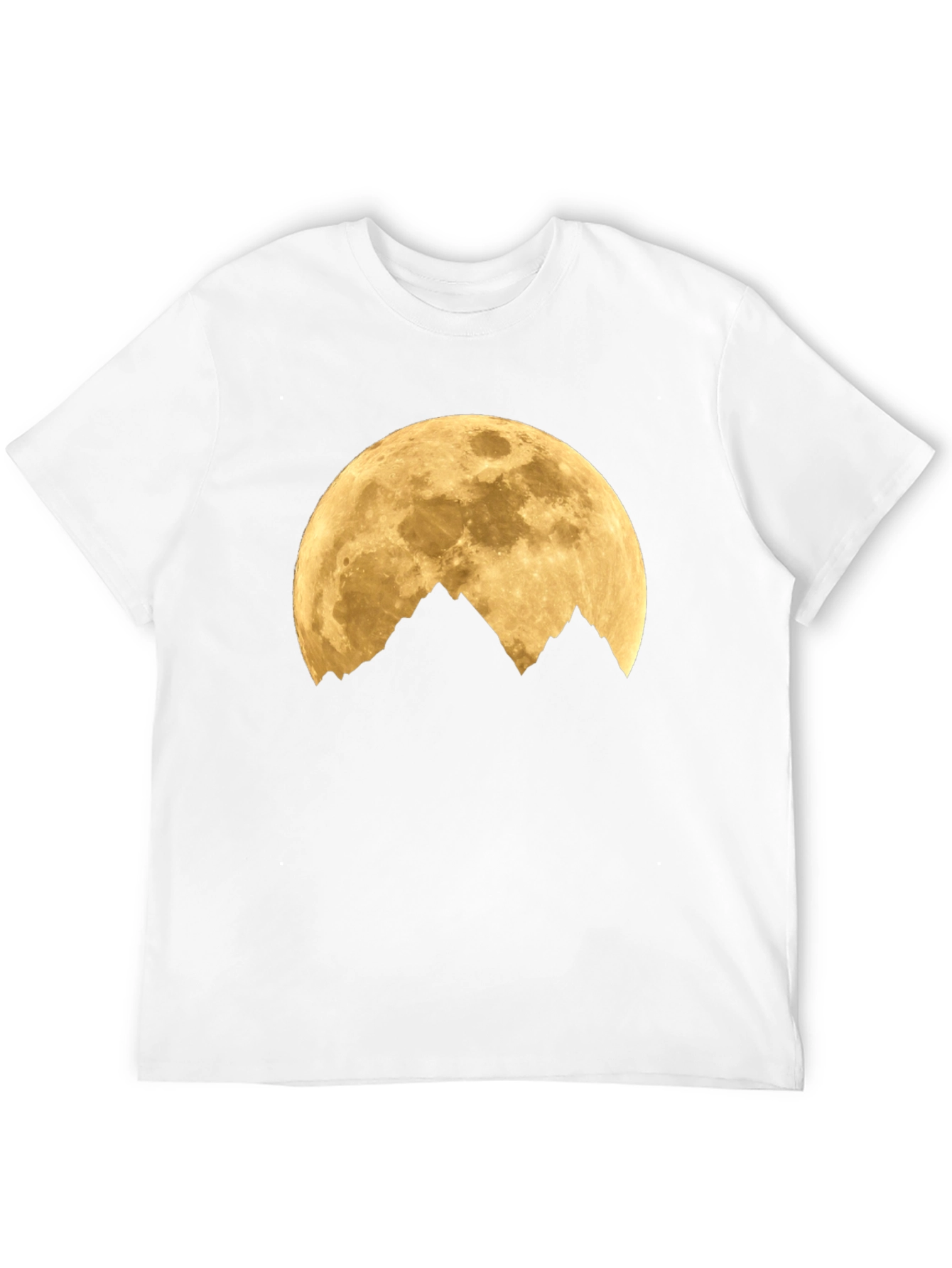 Black Moon Over Mountains Graphic Tee - Black Cotton Blend view 12
