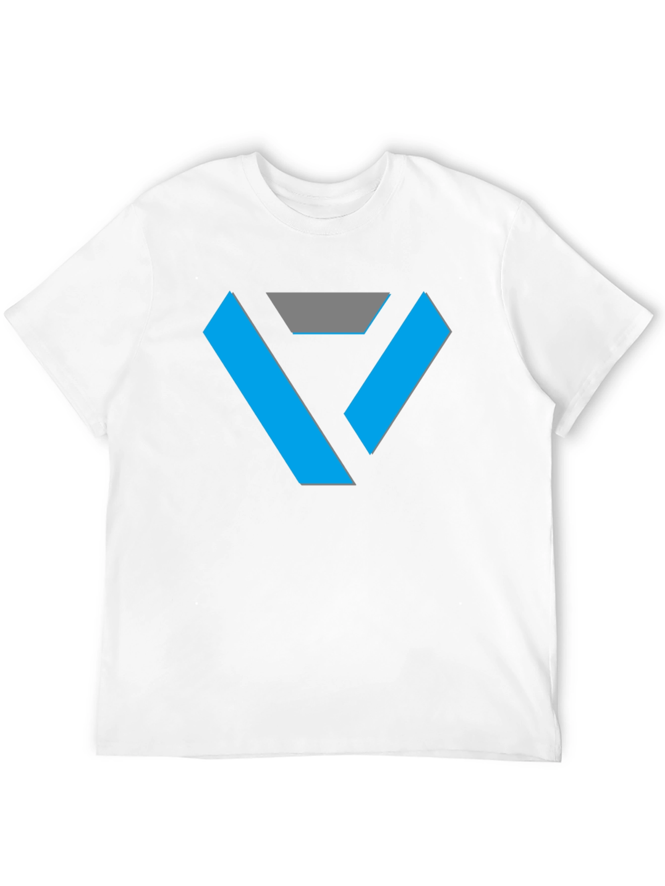 Black Geometric V Logo Black T-Shirt view 12
