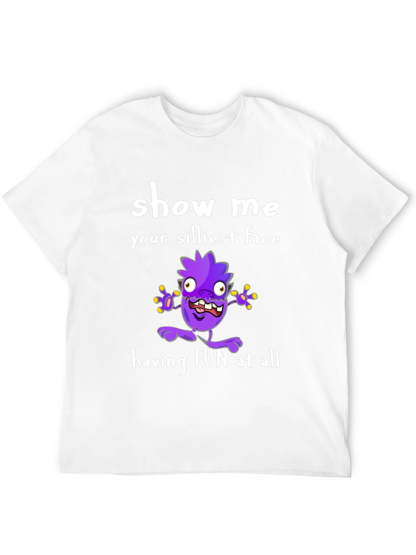 Black Show Me Your Silliest Face T-Shirt Funny Cartoon Monster view 12