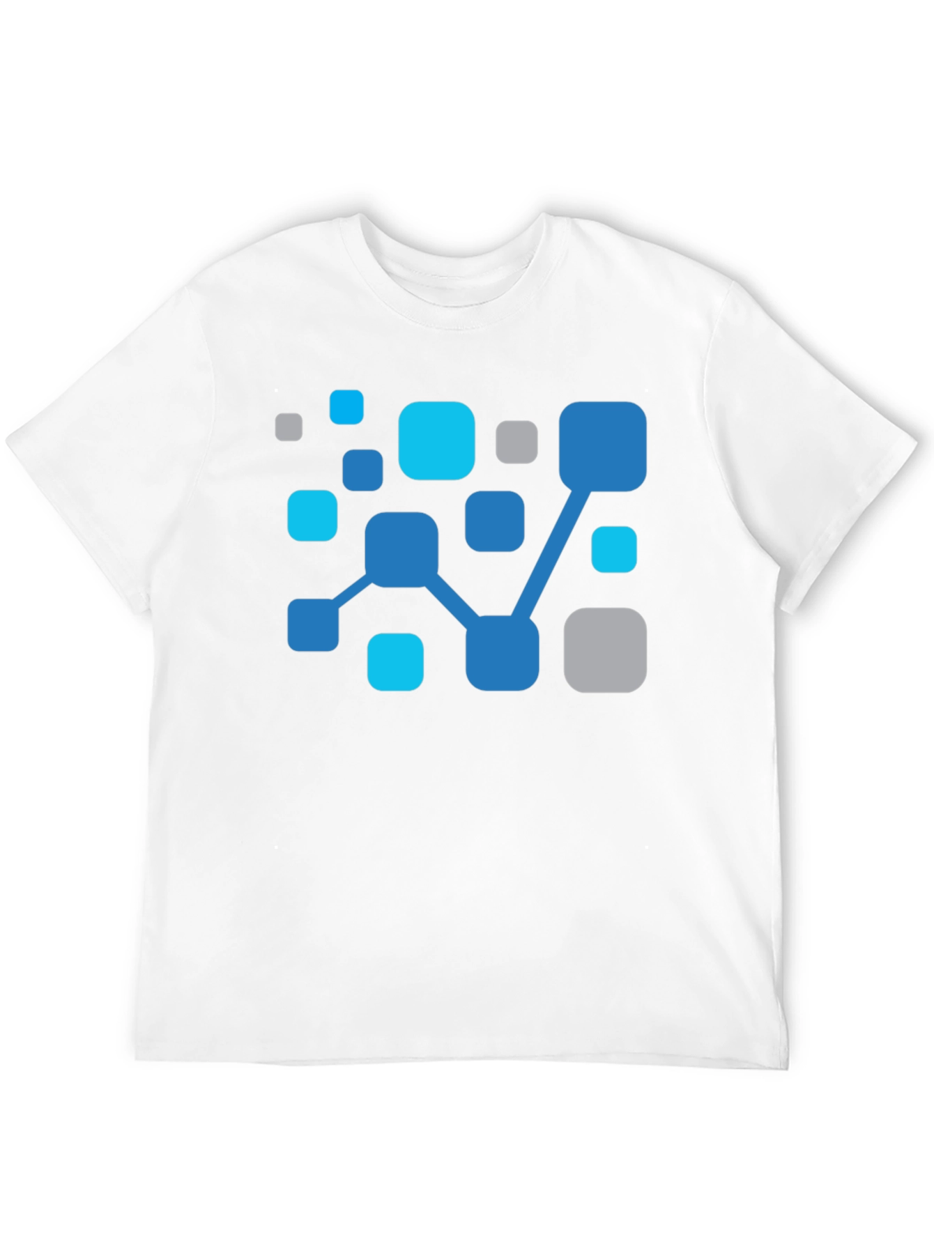 Black Abstract Network Black T-Shirt view 12