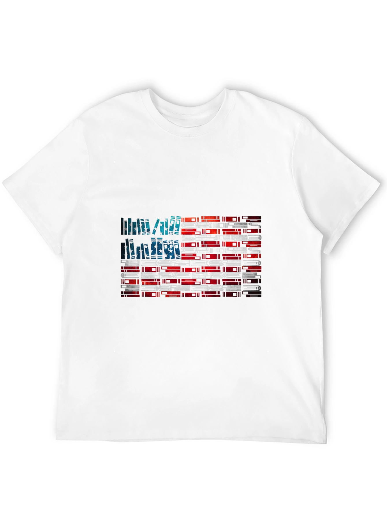 Black American Flag Books T-Shirt view 12