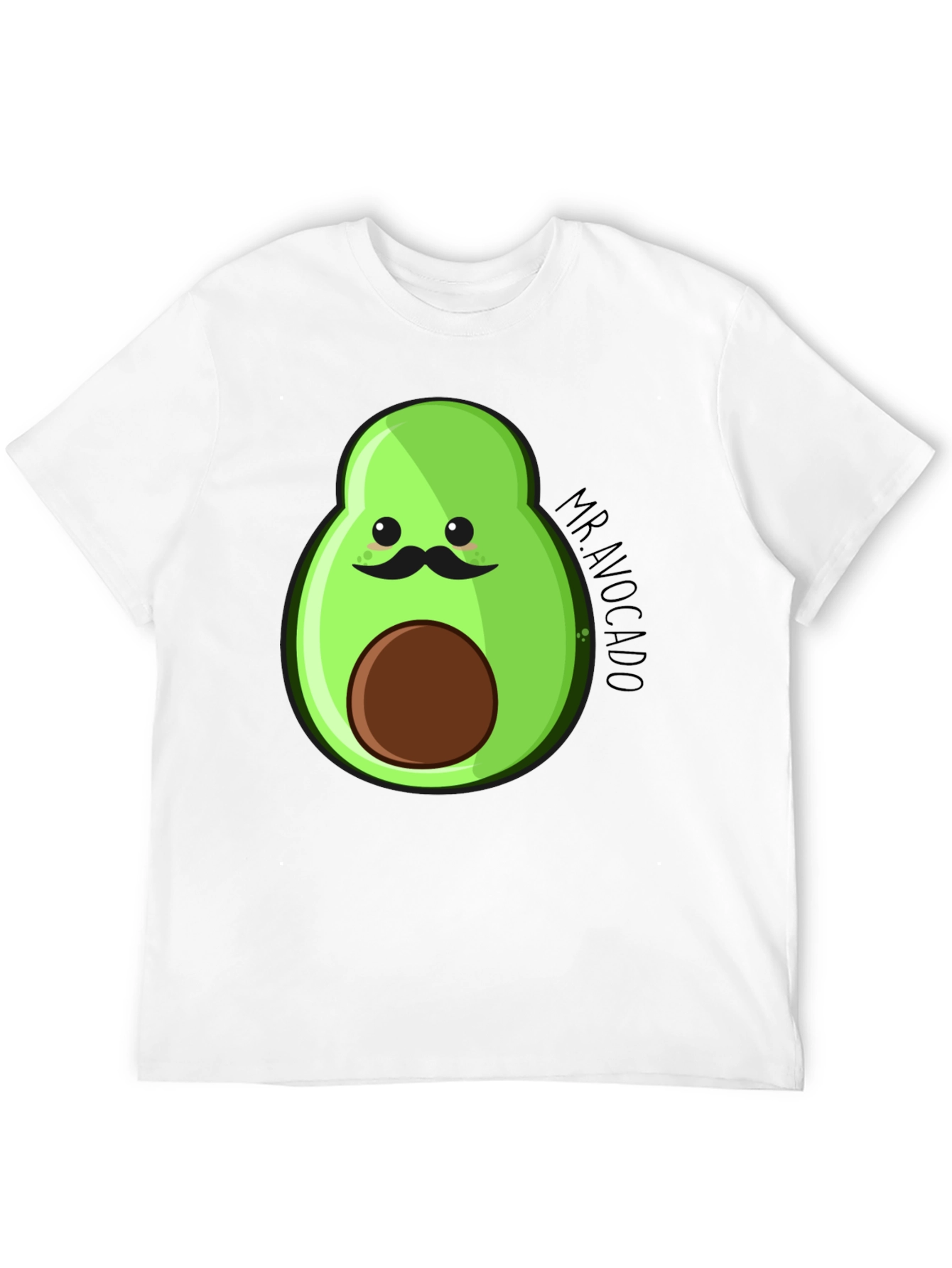 Black Mr. Avocado Graphic Tee - Black Unisex T-Shirt view 12