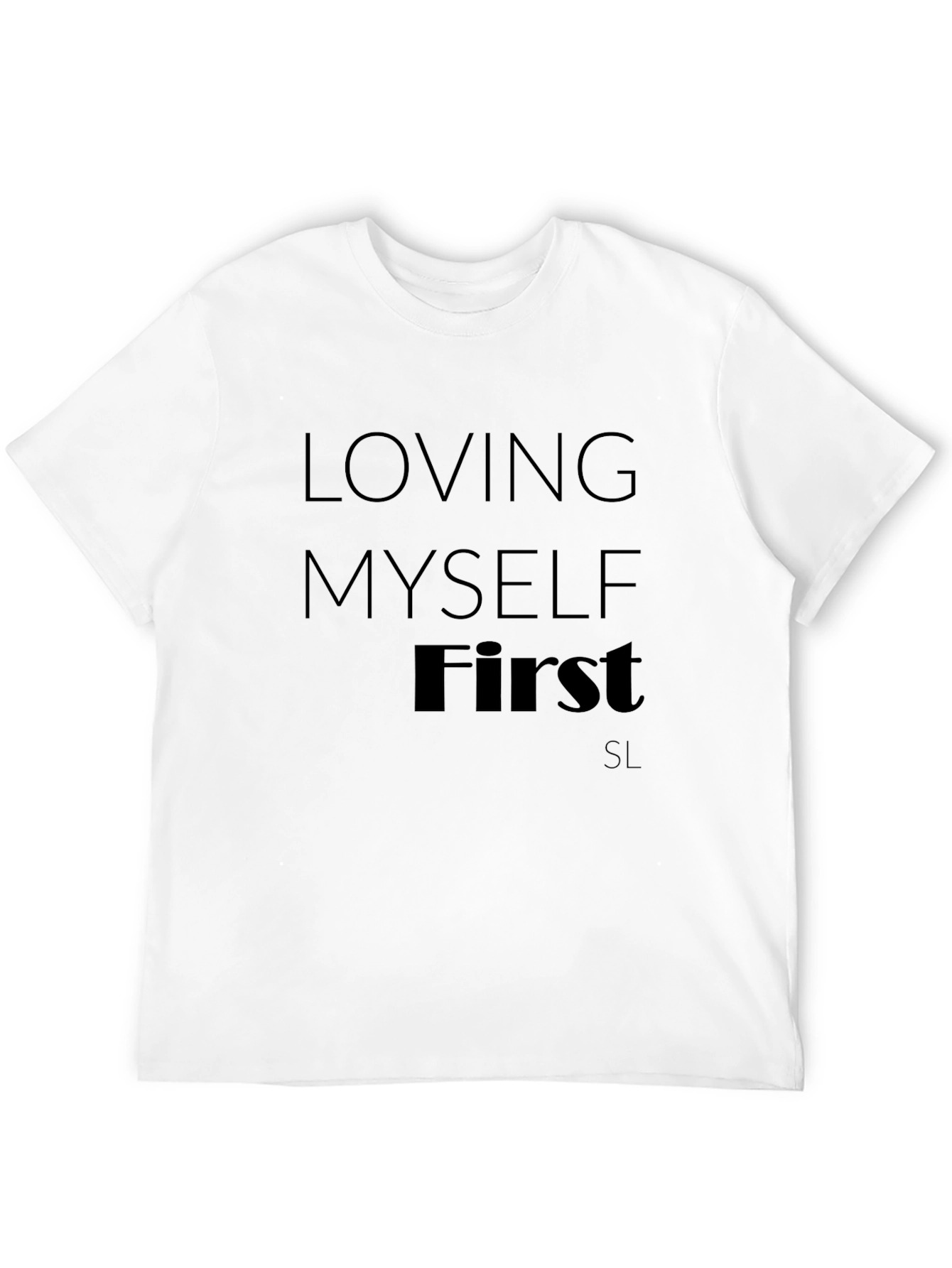Black Loving Myself First T-Shirt - Black view 12
