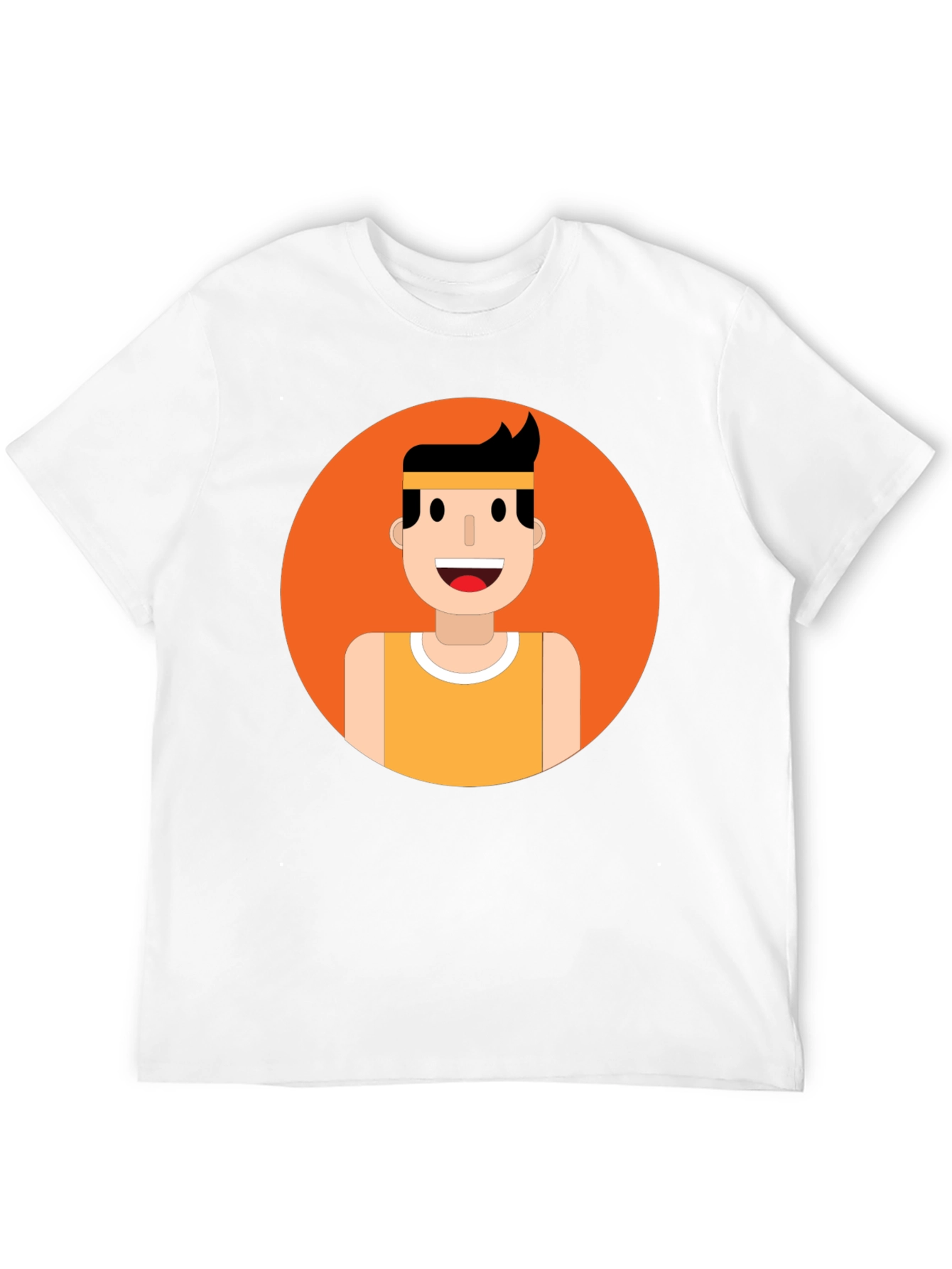 Black Men's Graphic Tee - Smiling Runner Design view 12