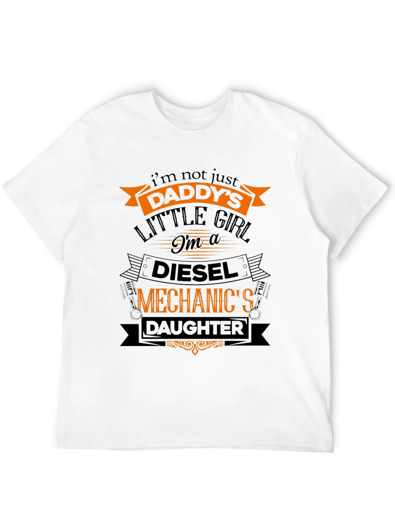 Black Daddy's Diesel Mechanic's Daughter Graphic Tee view 12