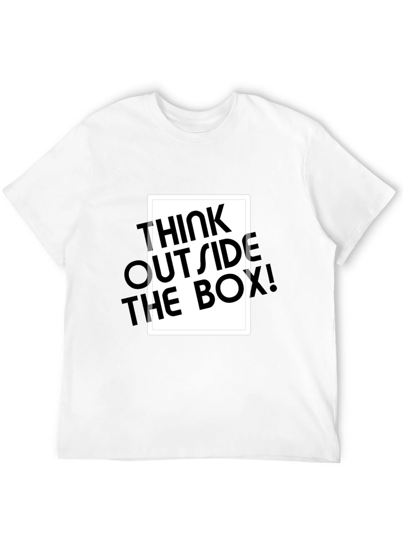 Black Think Outside the Box Graphic Tee - Black view 12