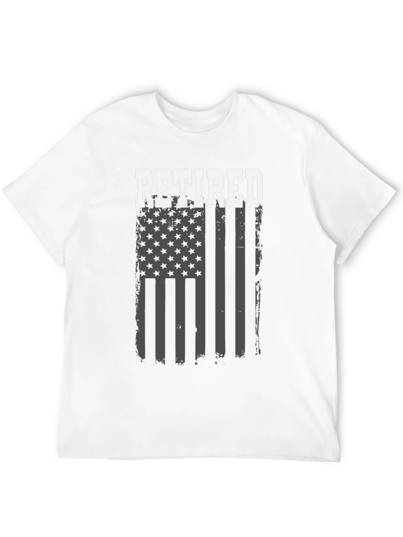Black Retired American Flag Graphic T-Shirt view 12