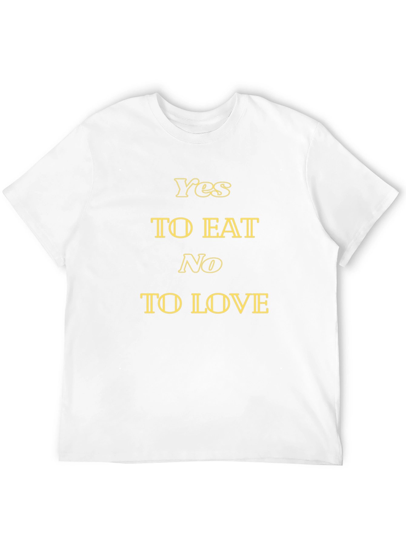 Black Yes to Eat, No to Love Graphic Tee view 12