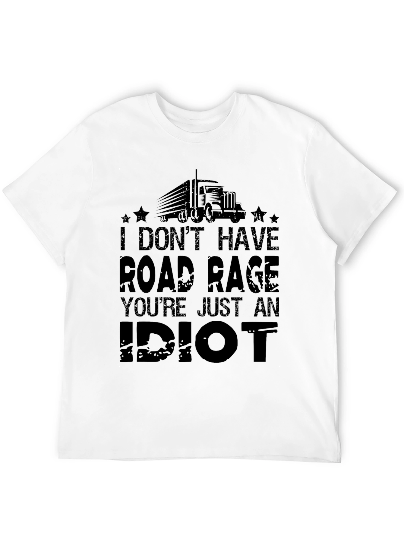 Black Road Rage Idiot T-Shirt view 12
