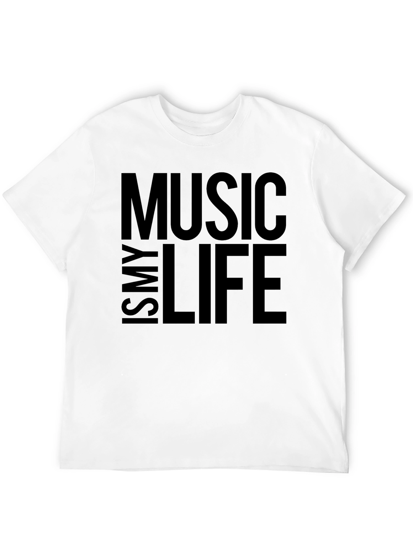 Black Music is My Life T-Shirt - Black Crew Neck Tee view 12