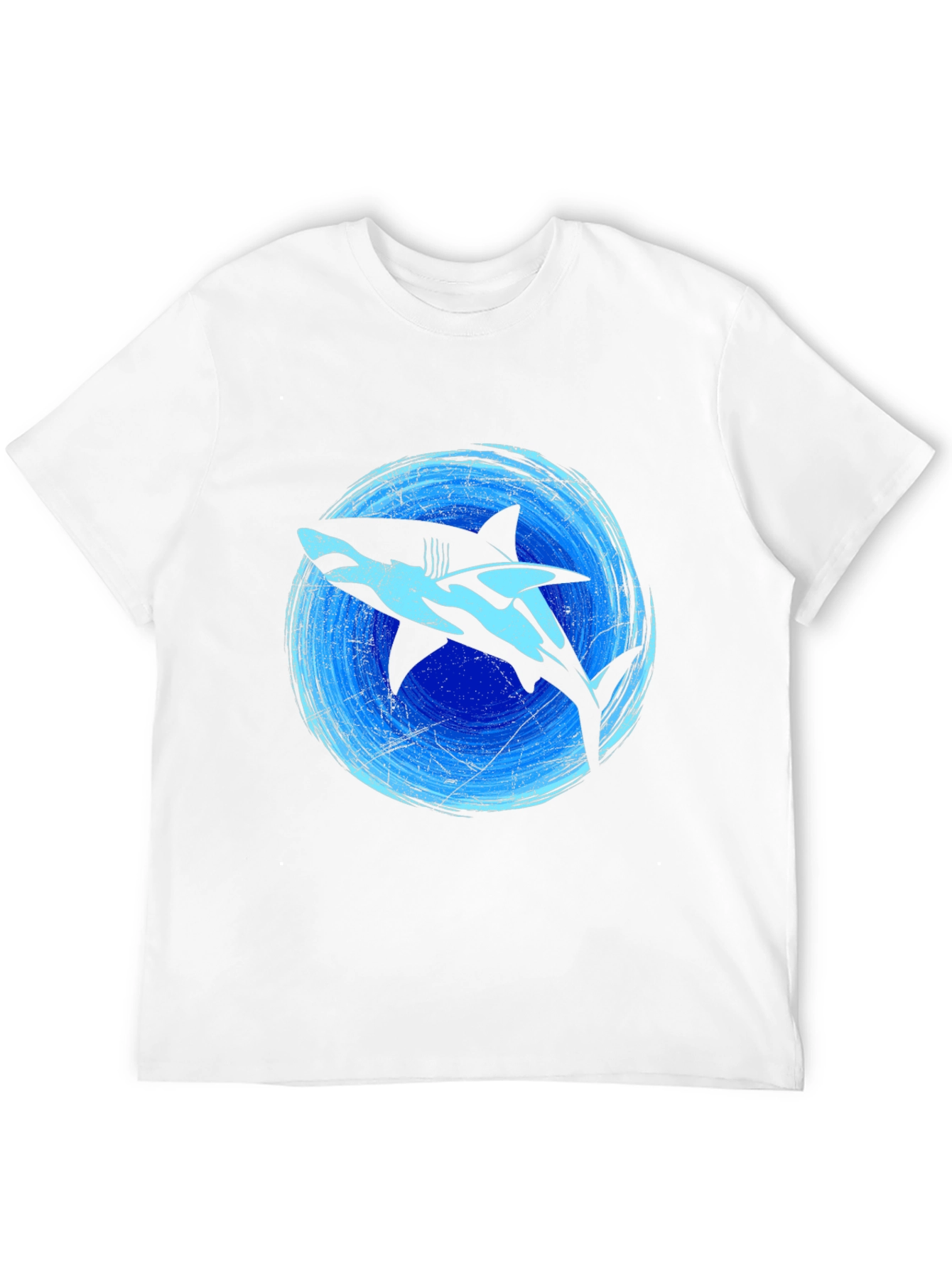 Black Shark Graphic Print Tee - Black Cotton Blend view 12