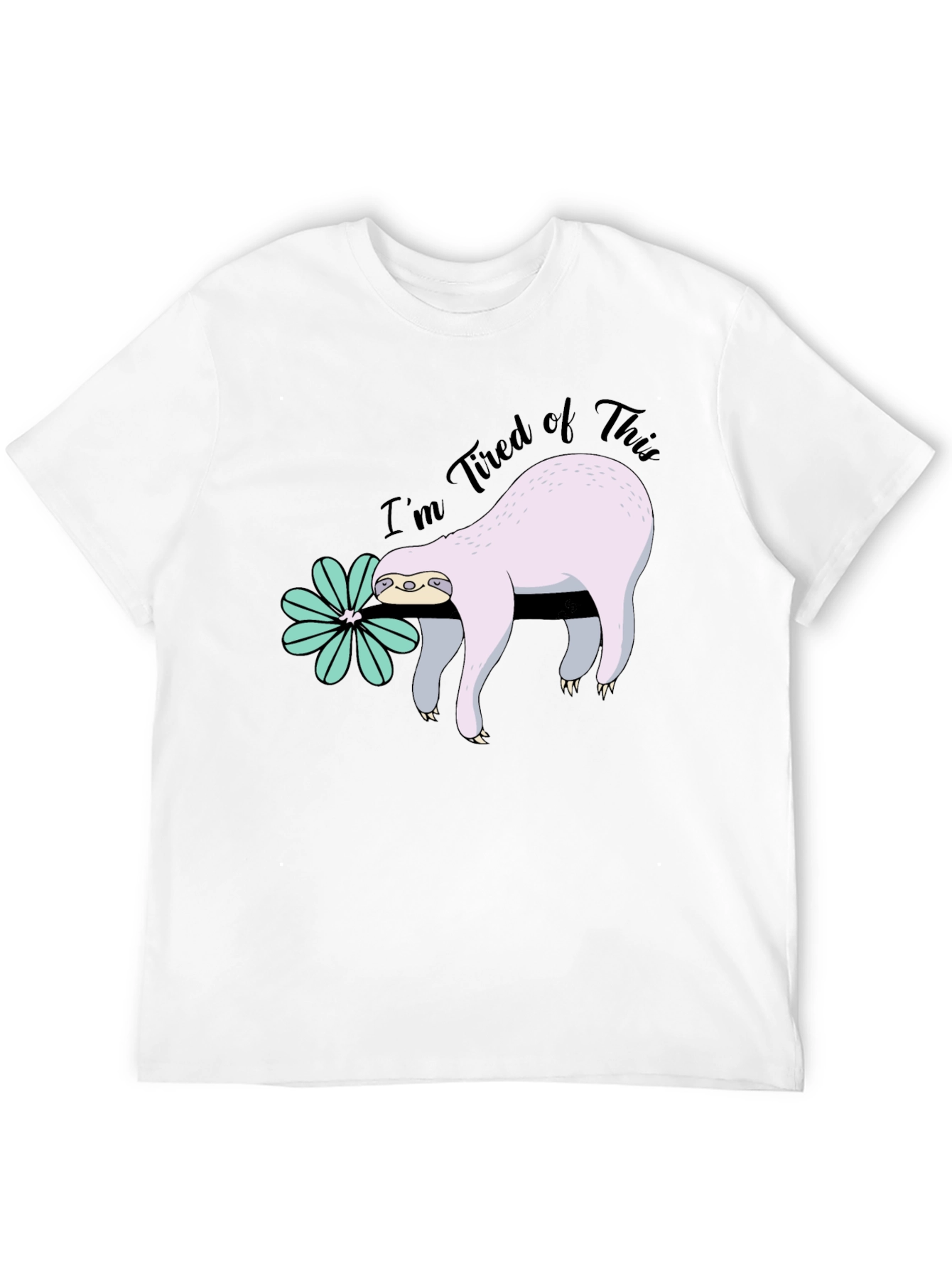 Black I'm Tired of This Sloth T-Shirt view 12