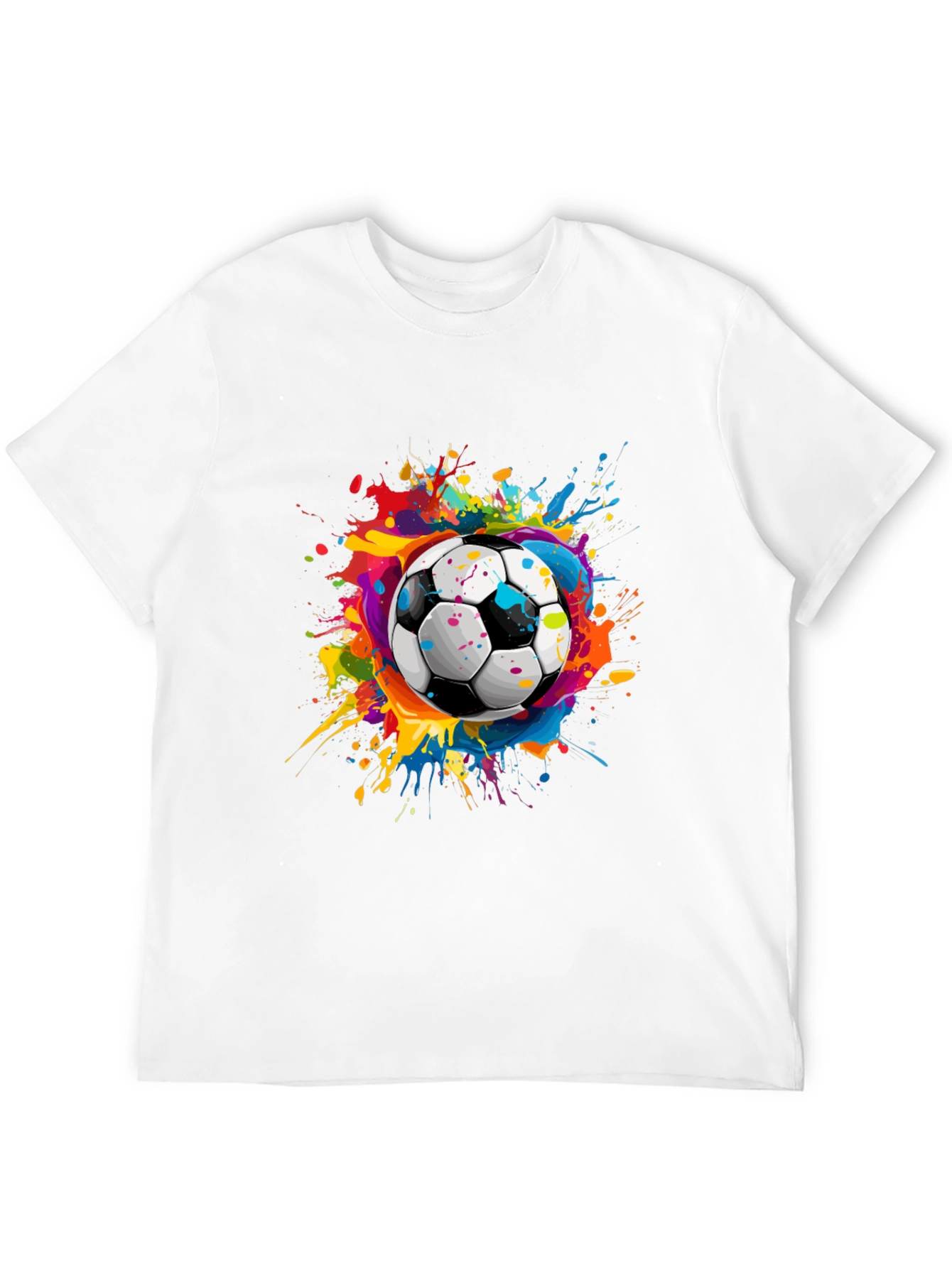 Black Soccer Splash Black T-Shirt view 12