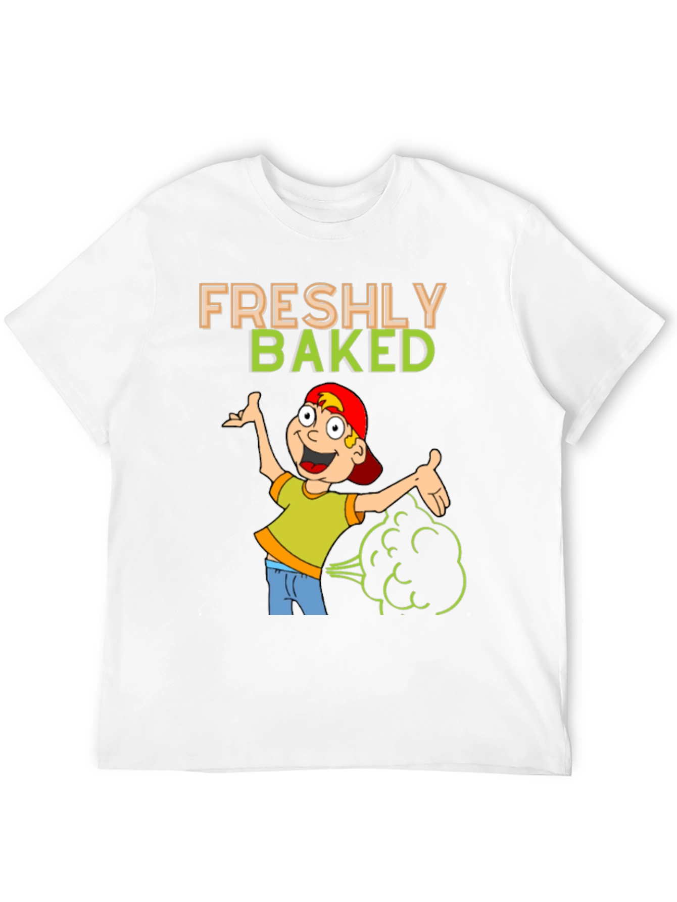 Black Freshly Baked Graphic T-Shirt Funny Cartoon view 12