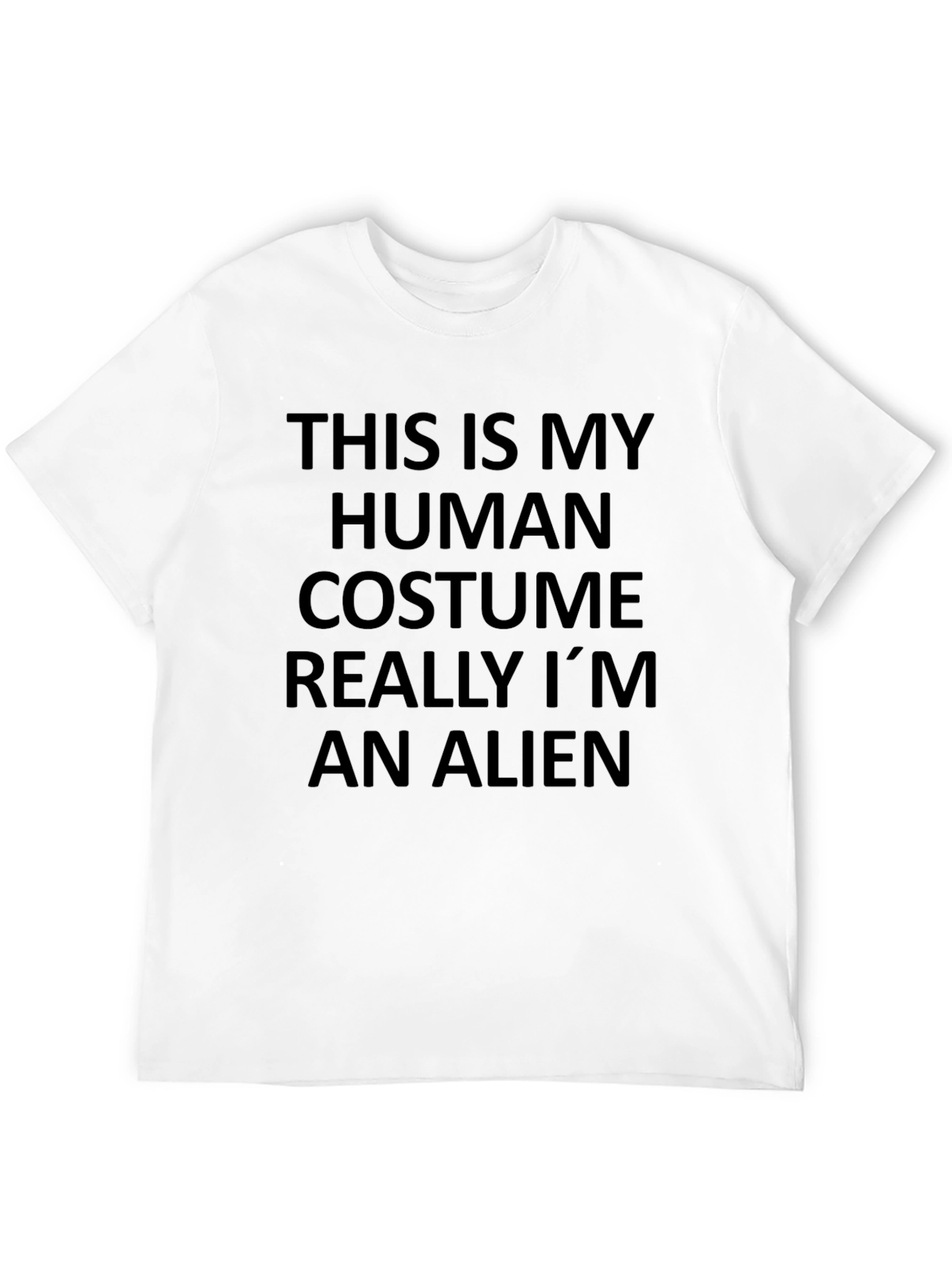 Black Human Costume Alien T-Shirt, Black view 12