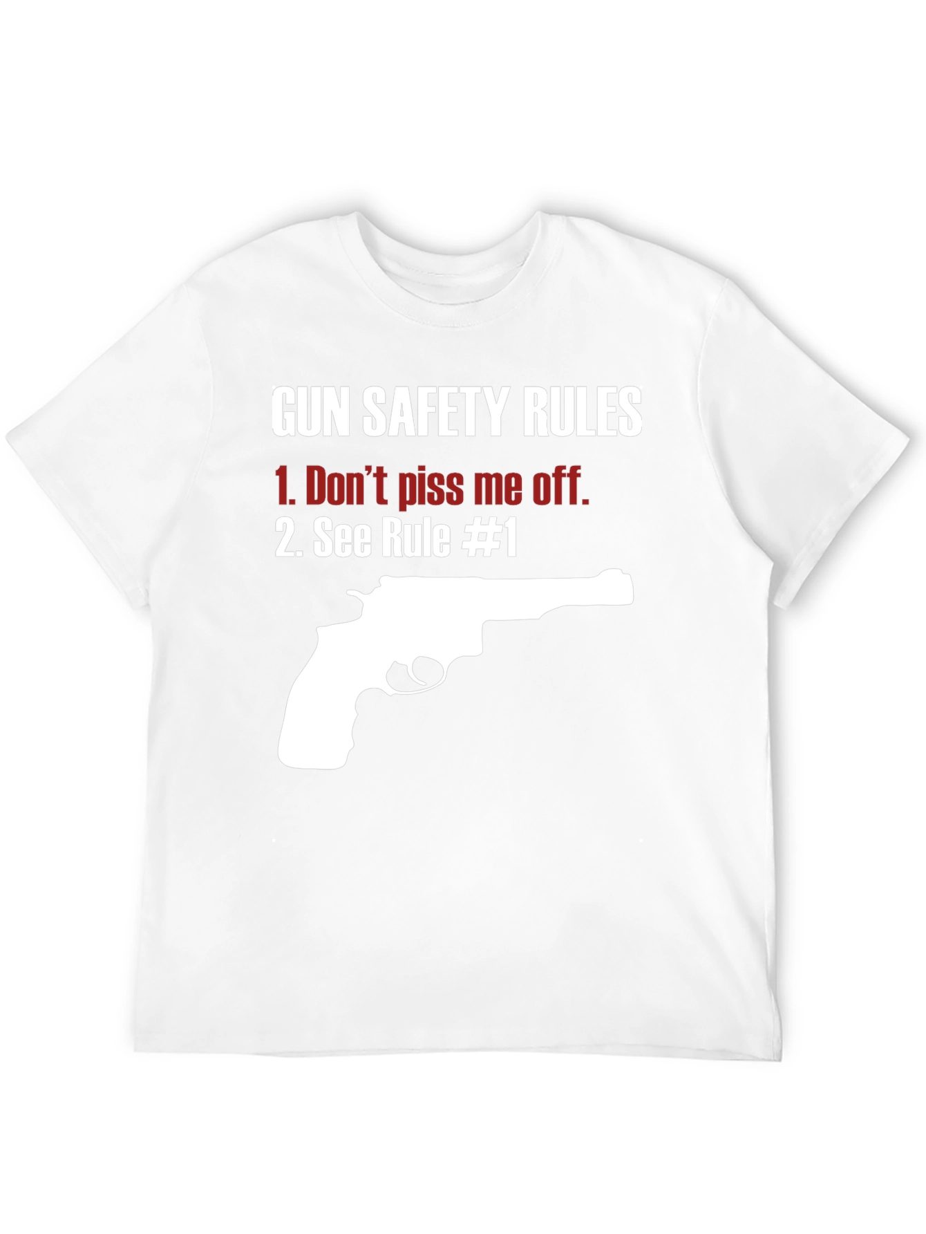 Black Gun Safety Rules Graphic T-Shirt view 12
