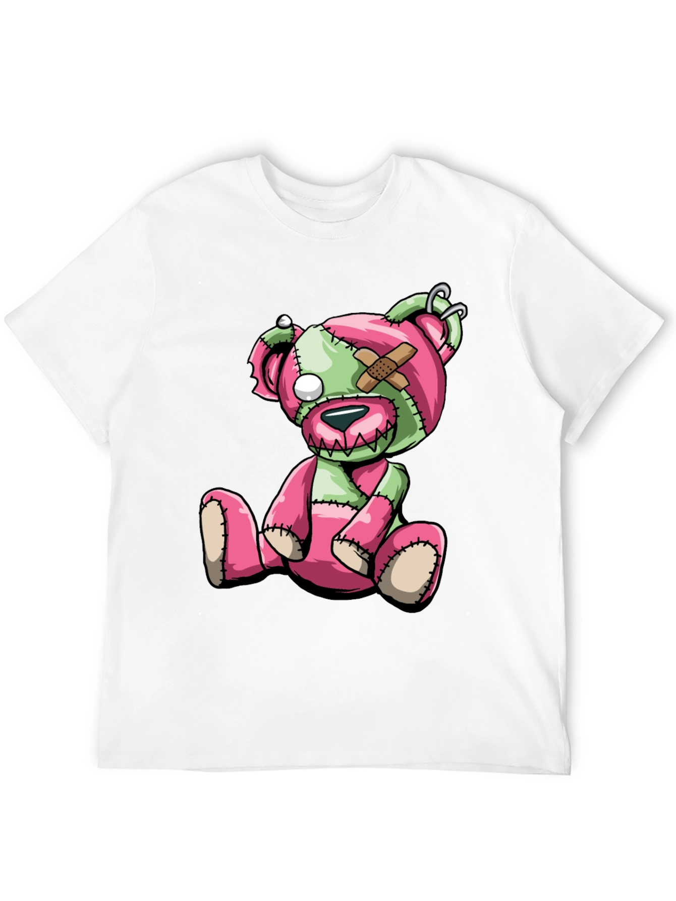 Black Creepy Cute Zombie Teddy Bear Graphic Tee view 12