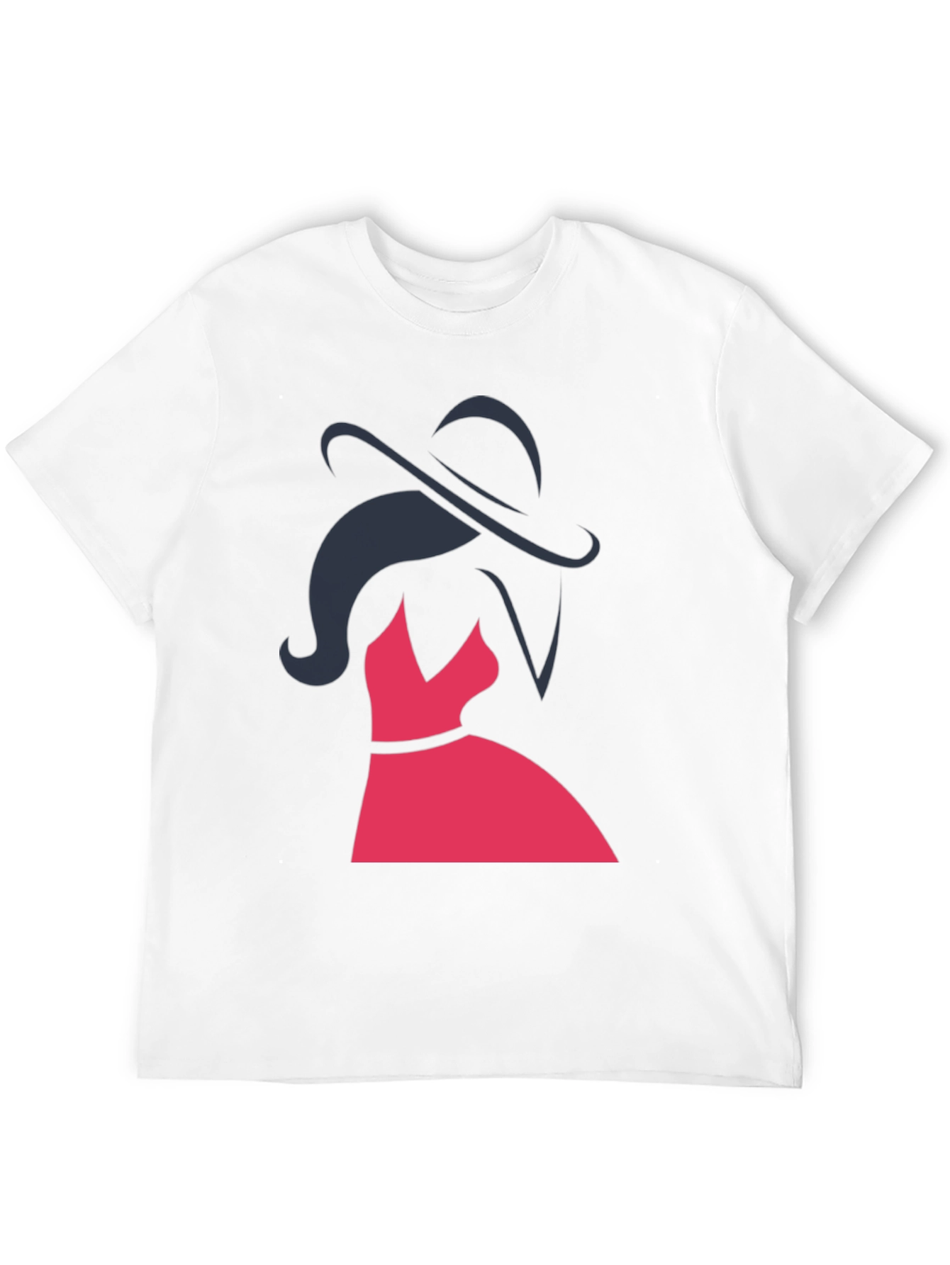 Black Elegant Woman Graphic Tee - Stylish Fashion Top view 12