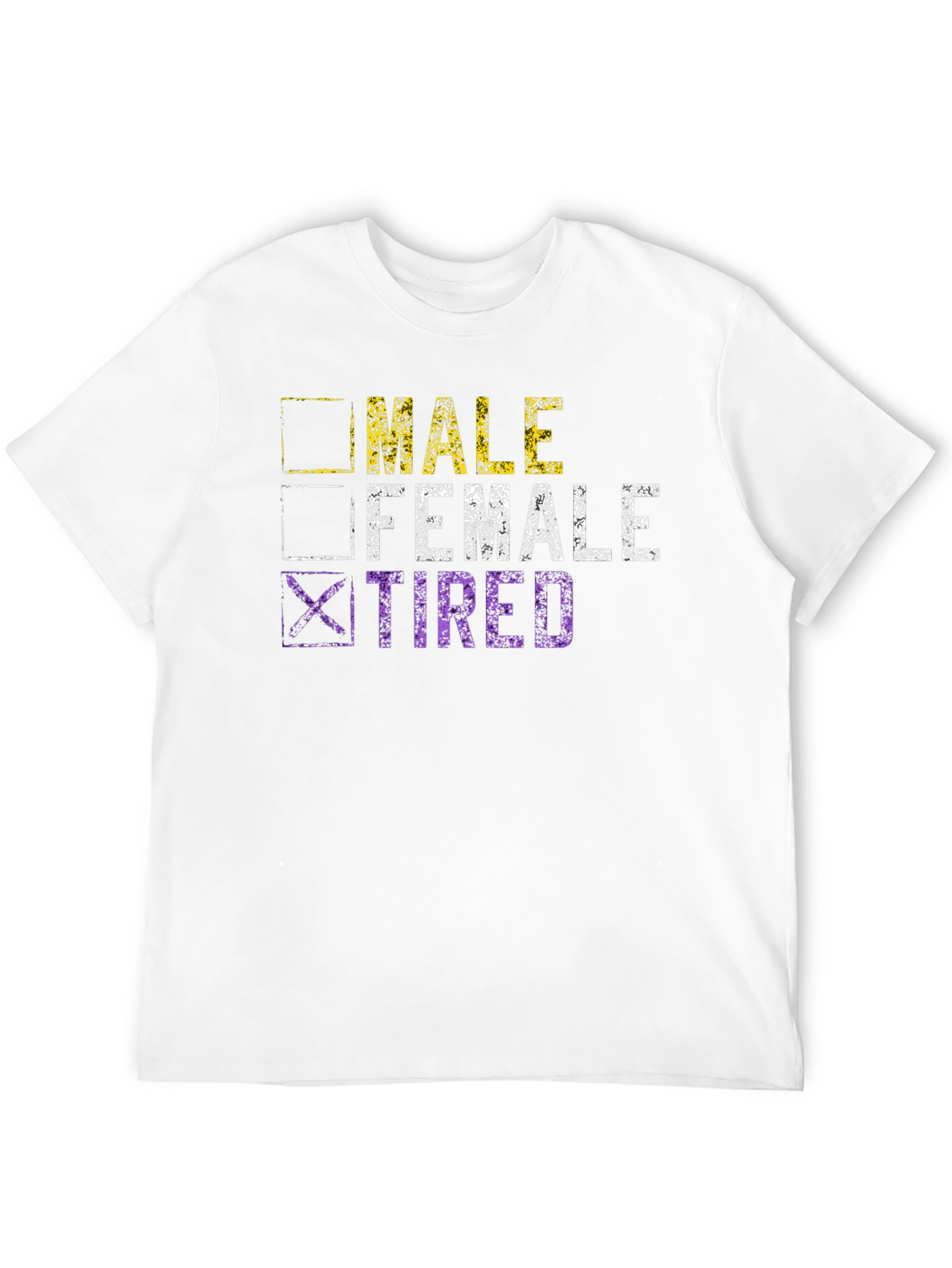 Black Funny "Tired" Choice T-Shirt view 12