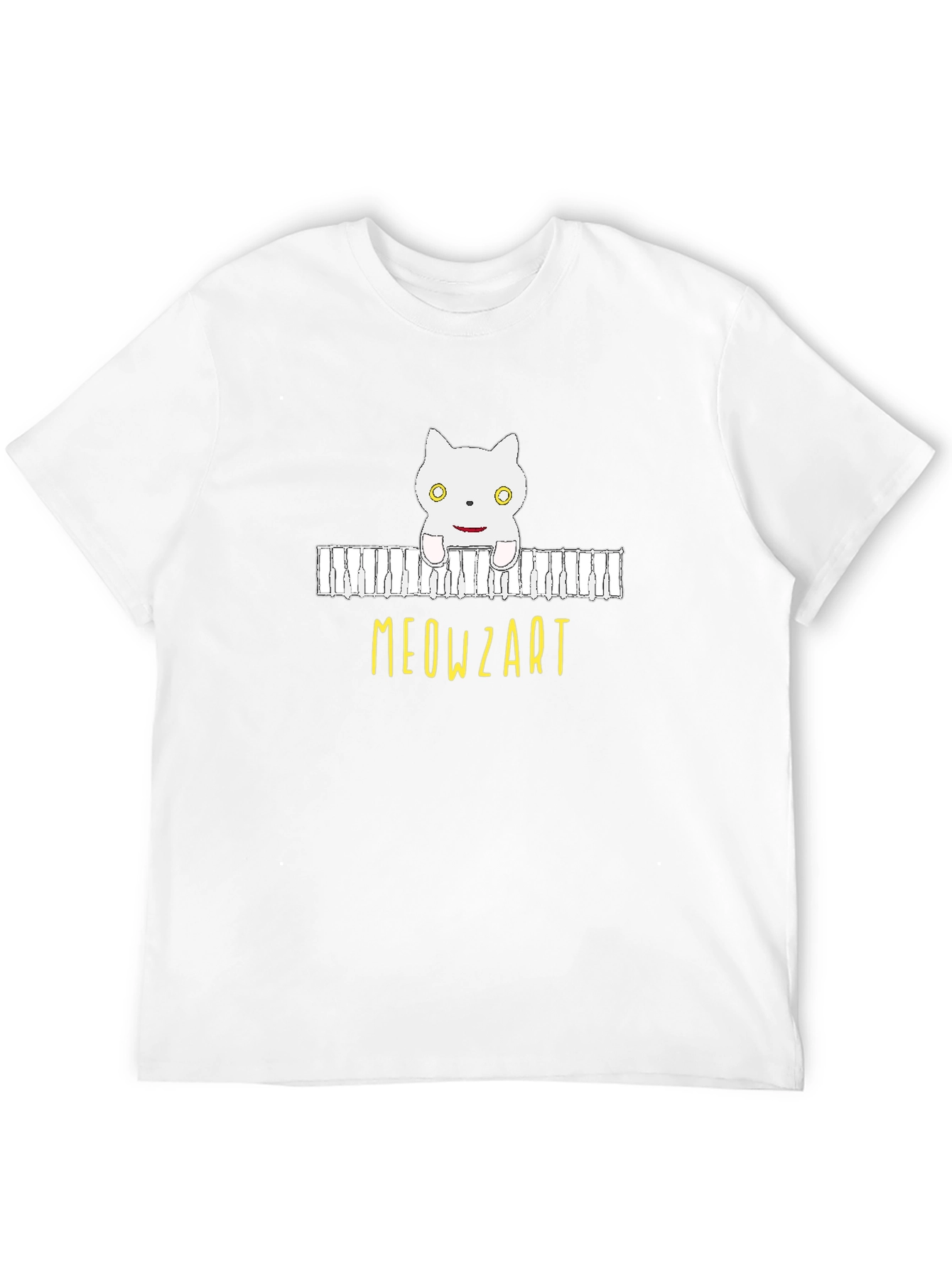 Black Meowzart Cat Piano T-Shirt - Music Lover Tee view 12
