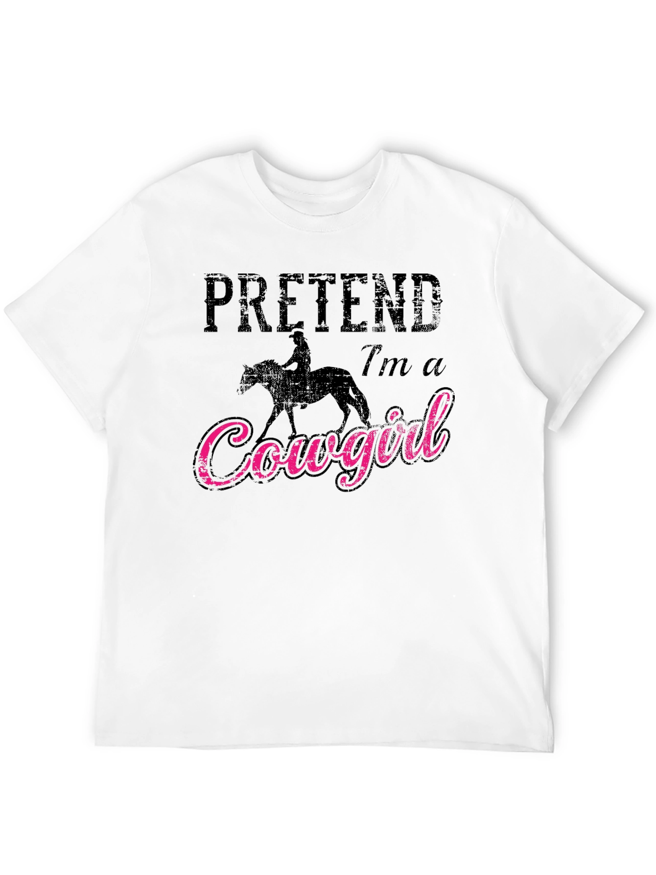 Black Pretend I'm a Cowgirl Graphic T-Shirt view 12