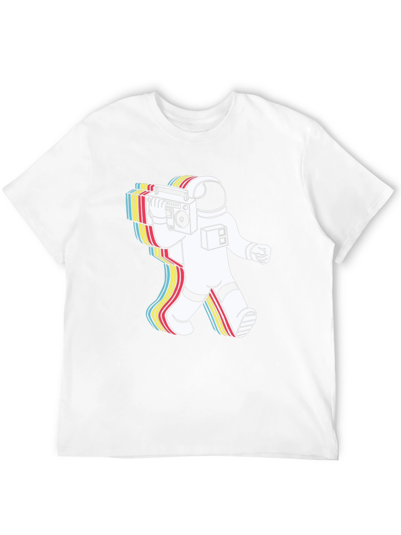 Black Retro Astronaut Boombox Graphic Tee - Black view 12