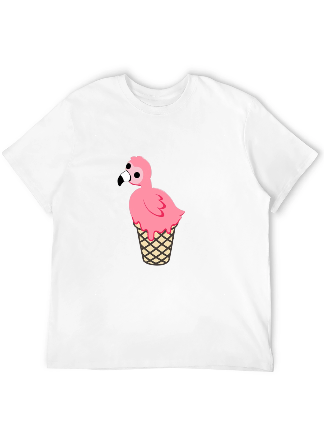 Black Flamingo Ice Cream Cone Graphic Tee view 12