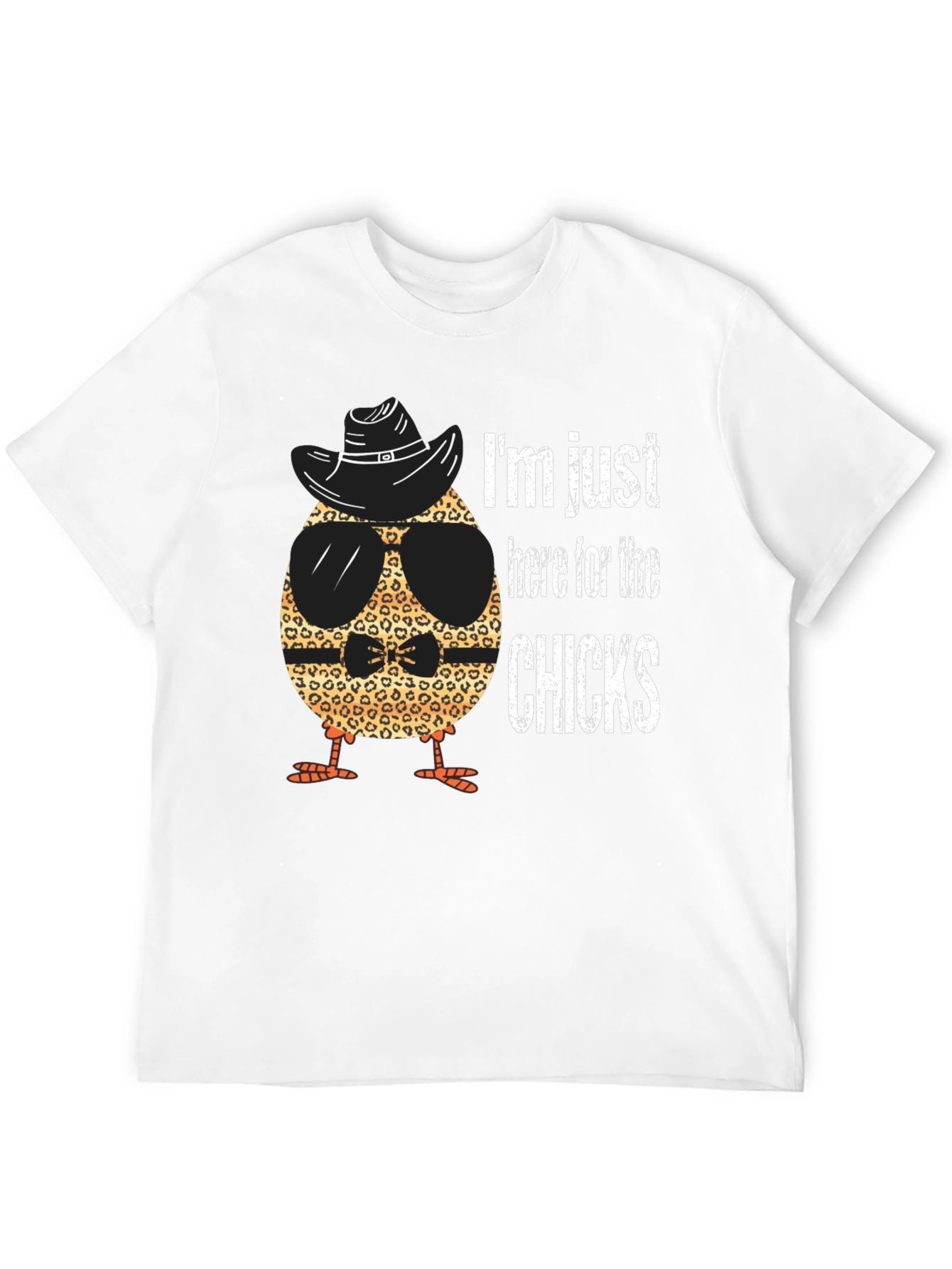 Black Funny Chick T-Shirt - I'm Just Here for the Chicks view 12