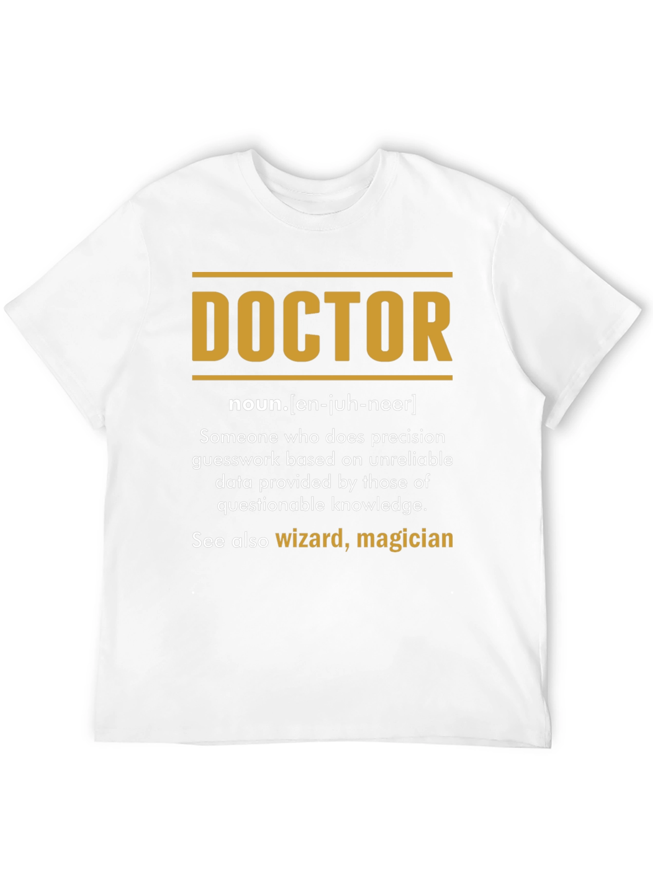 Black Doctor Definition T-Shirt - Funny Medical Profession Tee view 12
