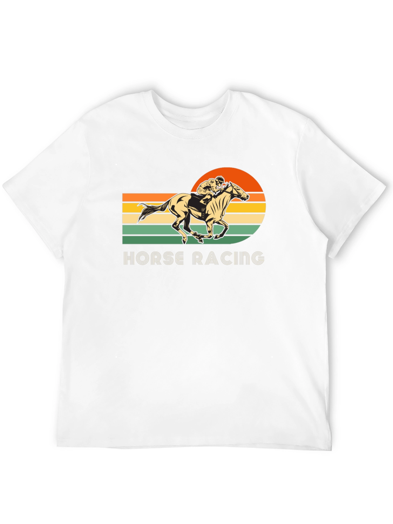 Black Vintage Horse Racing Graphic T-Shirt view 12