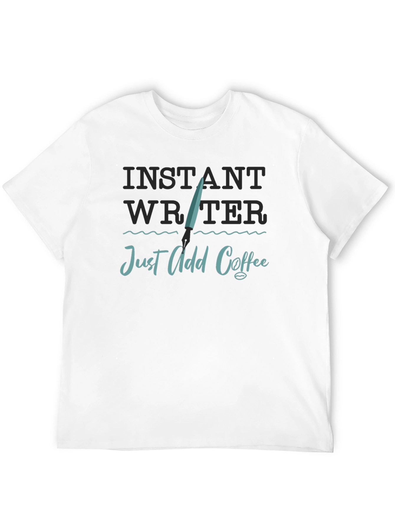 Black Instant Writer T-Shirt - Just Add Coffee! view 12