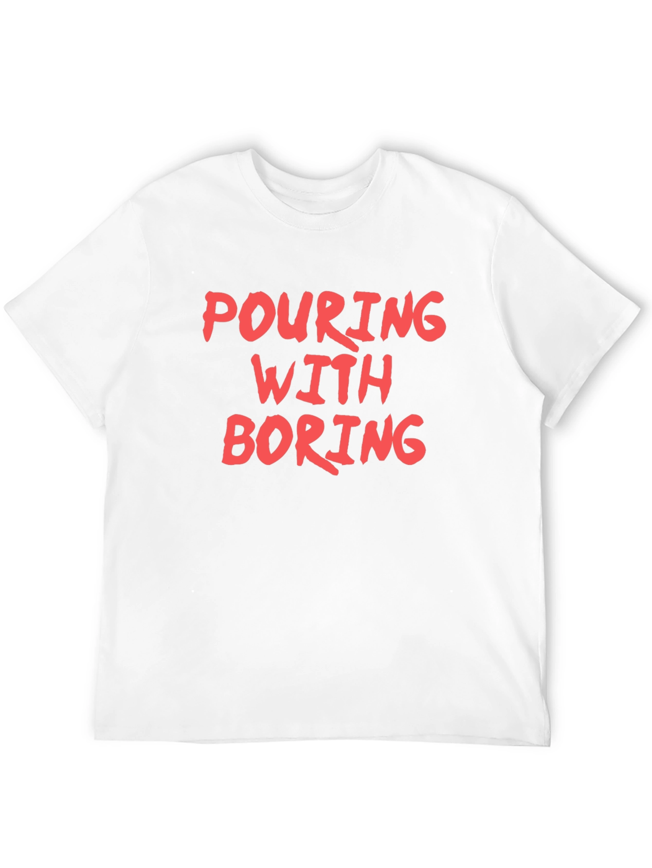 Black Pouring With Boring Graphic T-Shirt - Casual Wear view 12
