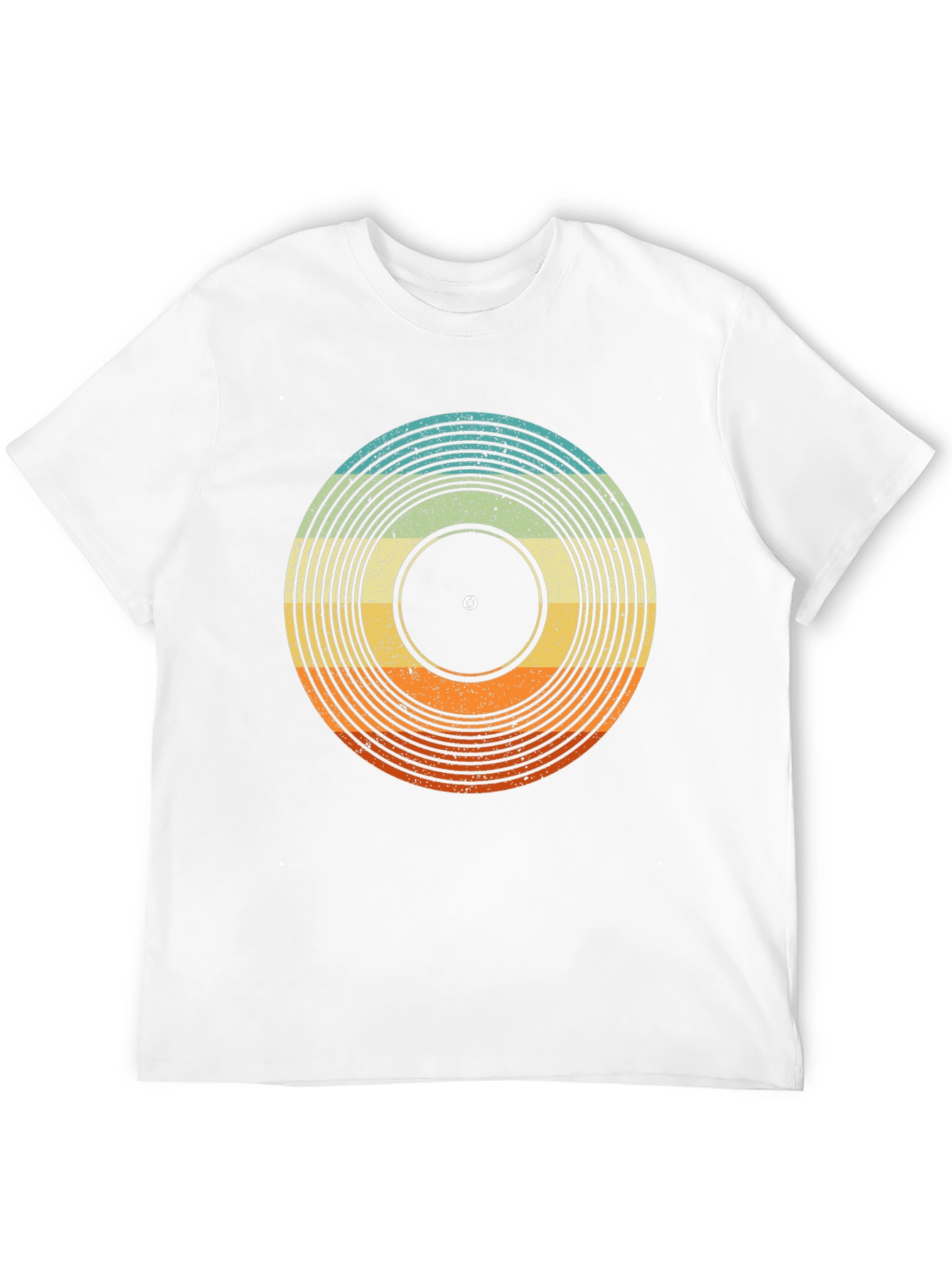 Black Retro Vinyl Record Graphic Tee - Vintage Style Music Lover Shirt view 12