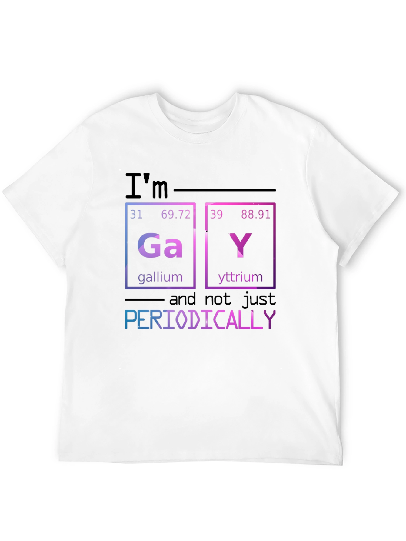 Black I'm Gay Periodically T-Shirt view 12