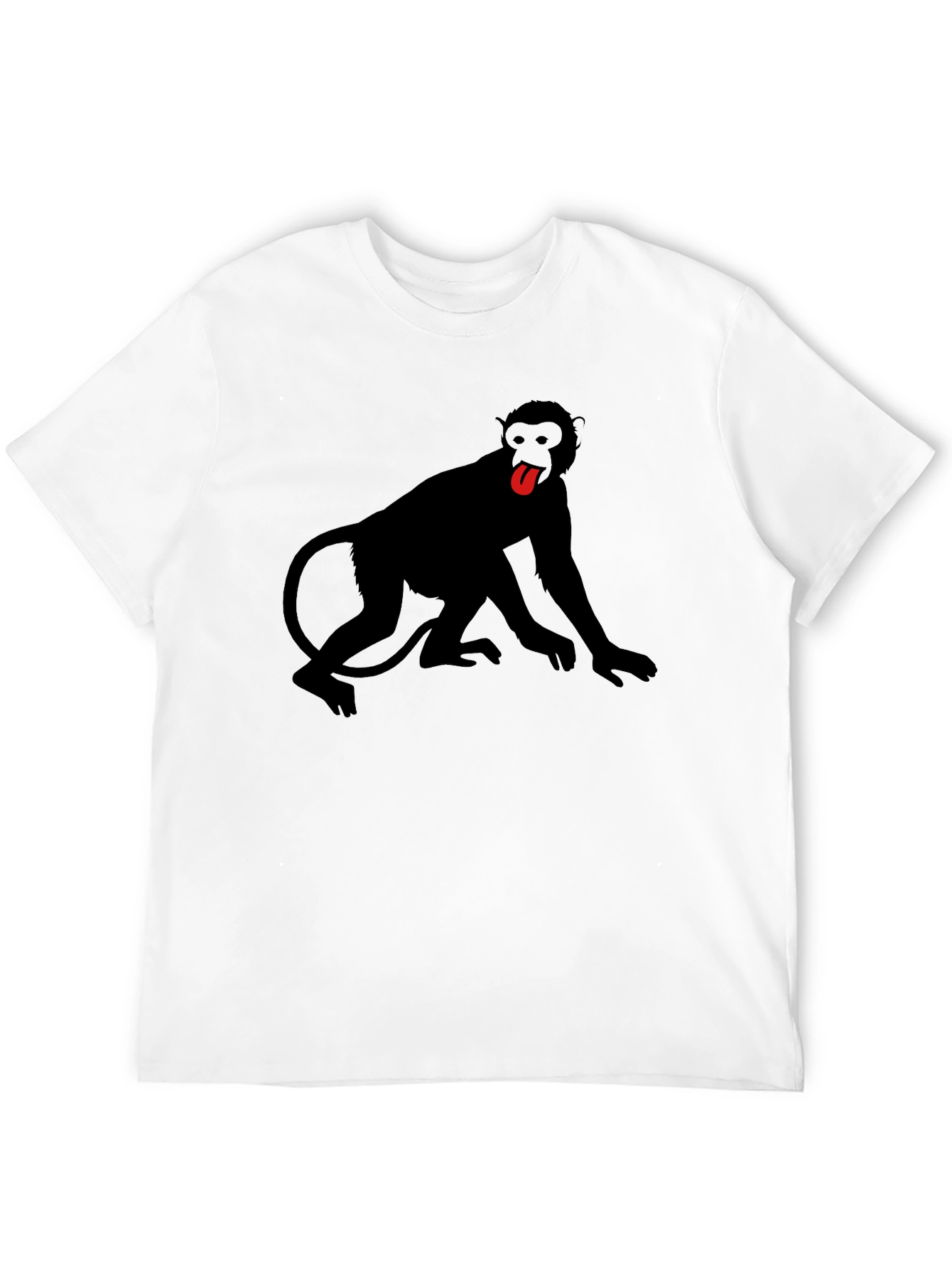 Black Monkey Tongue Out Graphic Tee - Black view 12