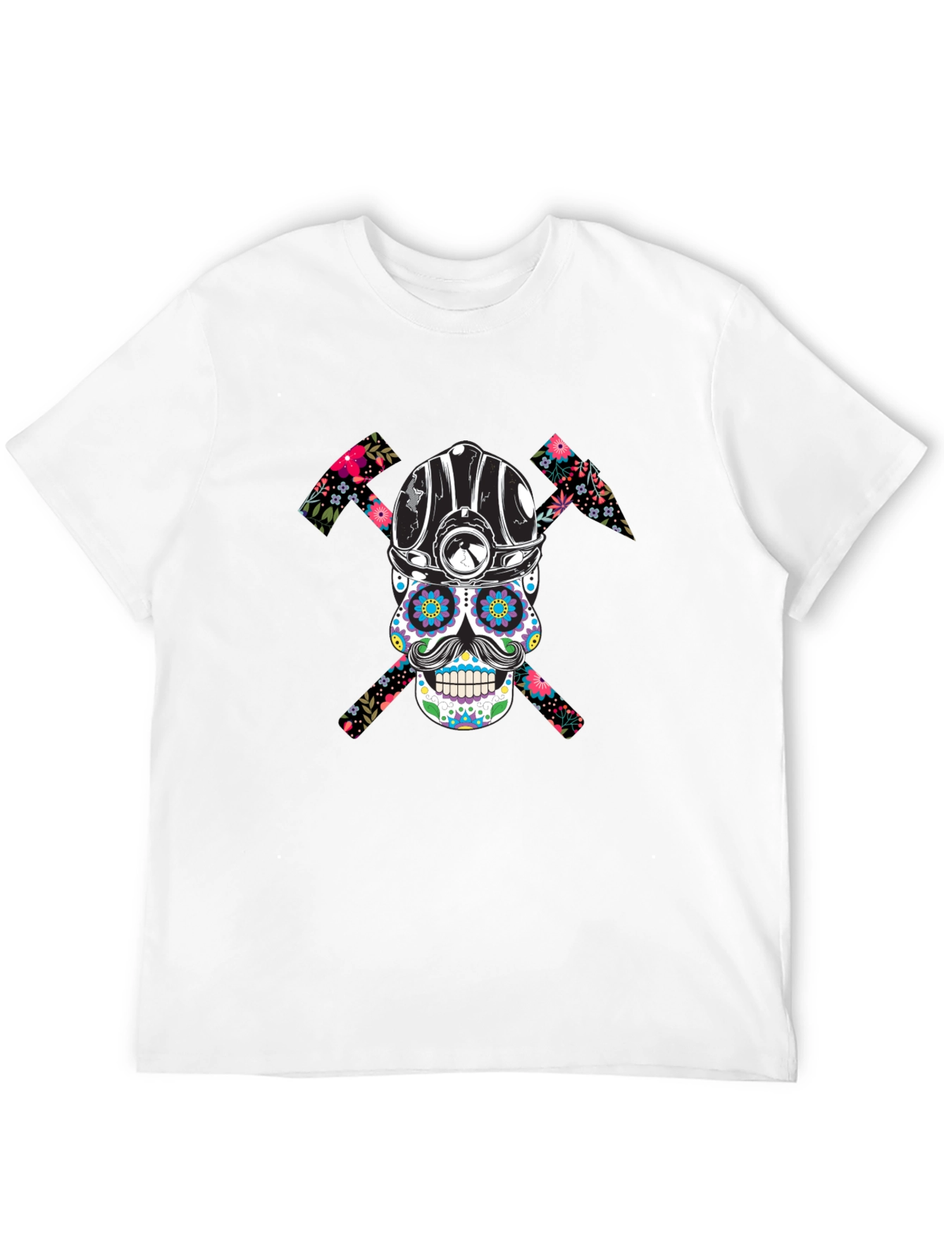 Black Sugar Skull Miner Graphic Tee view 12