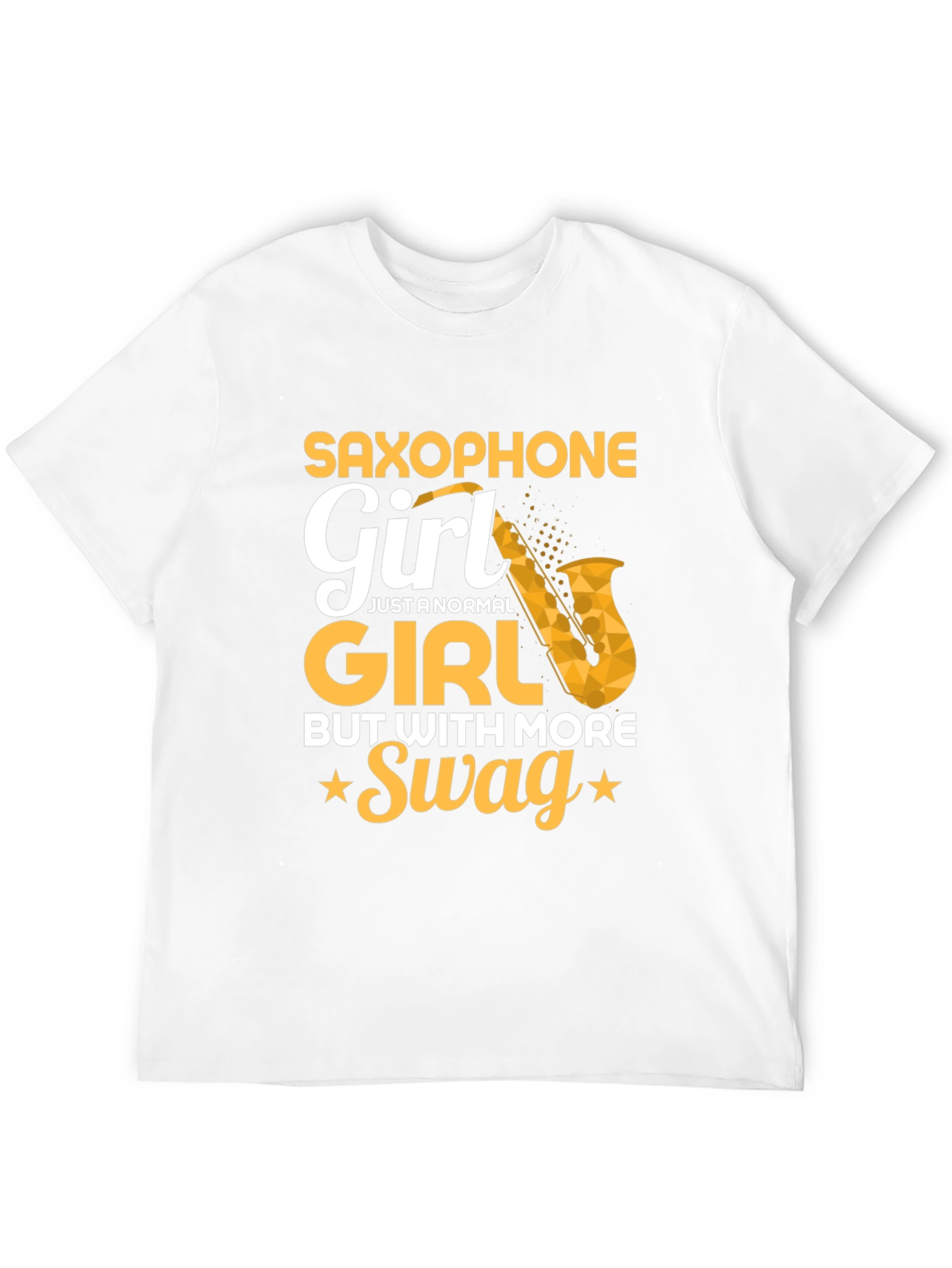 Black Saxophone Girl T-Shirt - Swag Musician Tee view 12