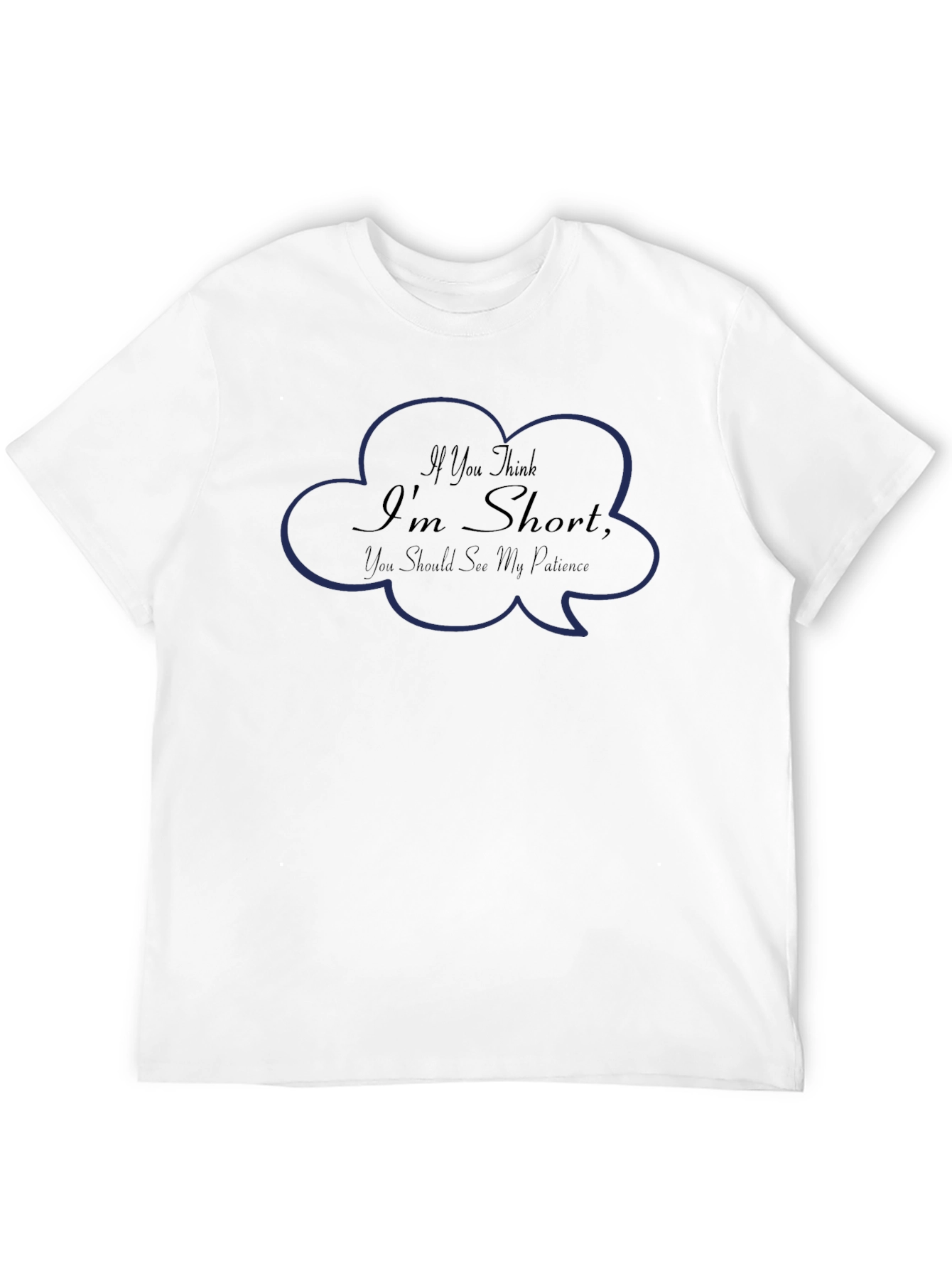 Black Funny Short Person Patience T-Shirt view 12