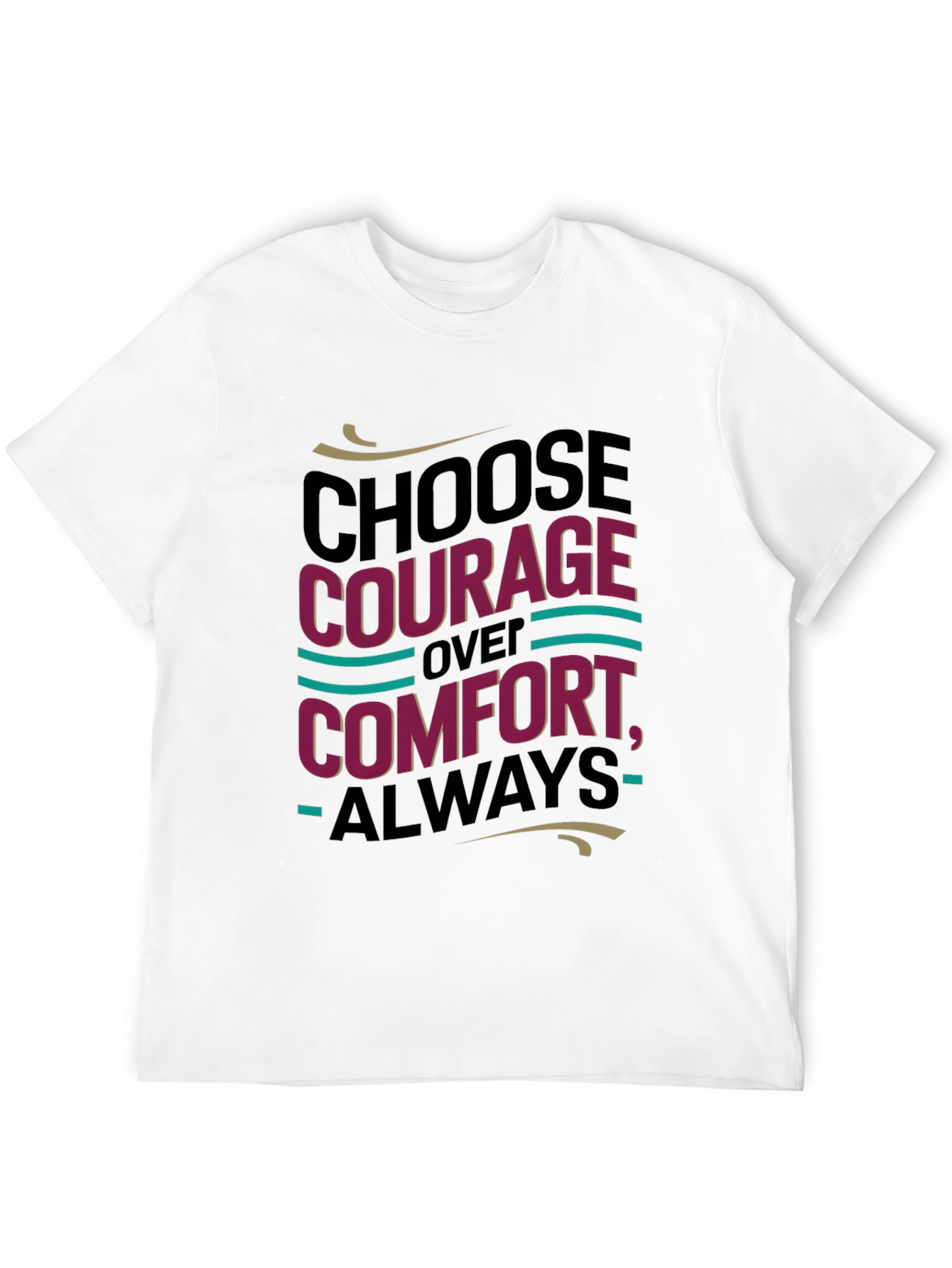 Black Choose Courage T-Shirt - Motivational Tee view 12