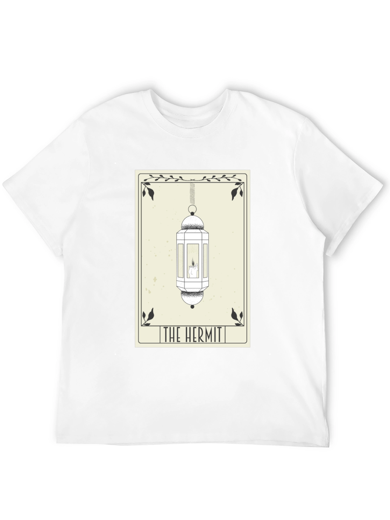 Black The Hermit Tarot Card T-Shirt - Occult Design view 12
