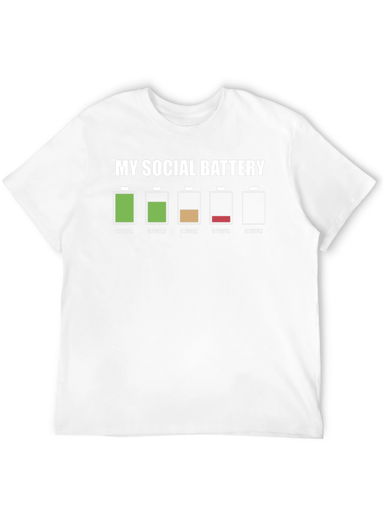 Black My Social Battery Graphic T-Shirt - Introvert Humor Tee view 12