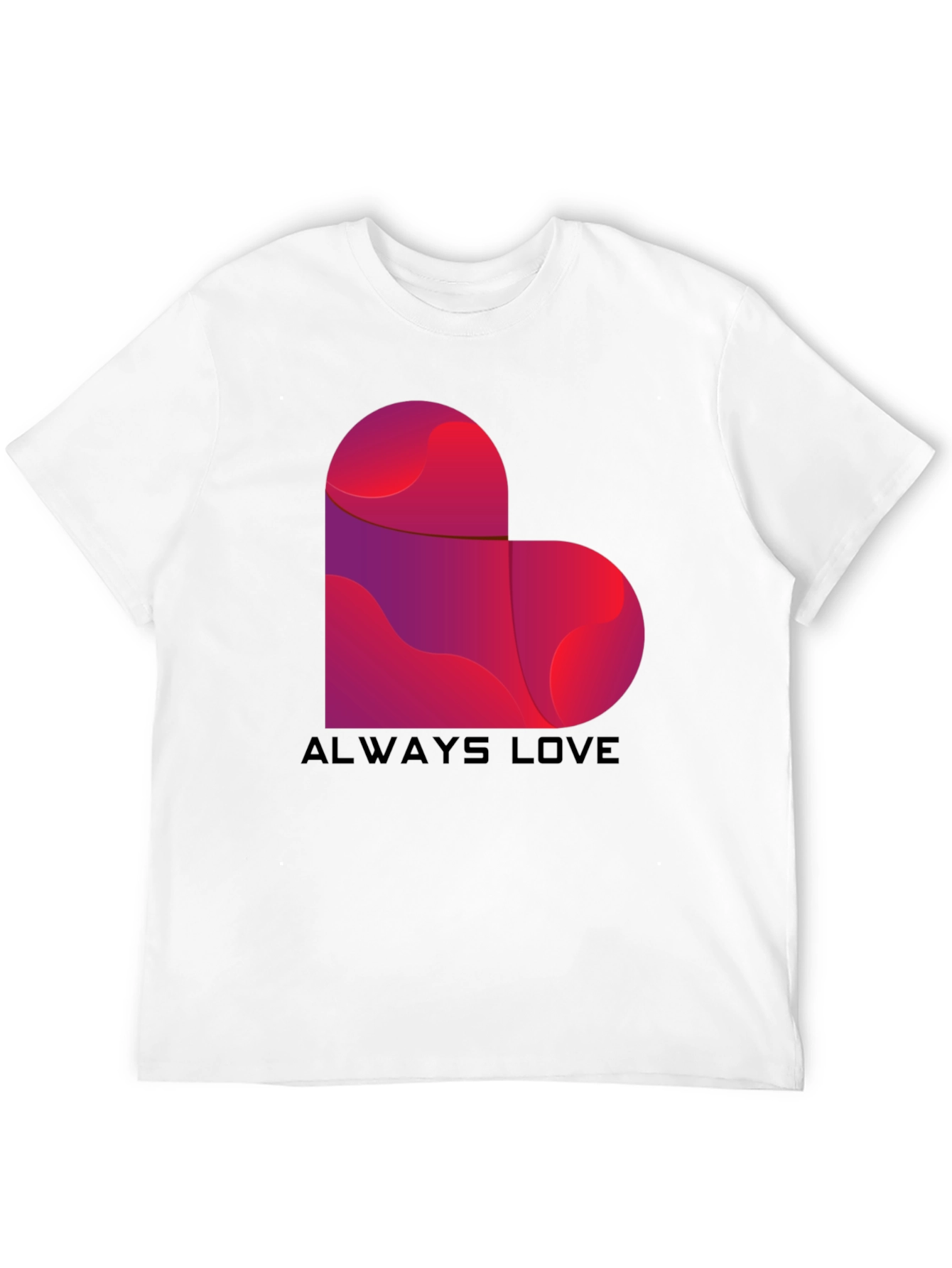 Black Always Love Heart Graphic Tee - Black view 12